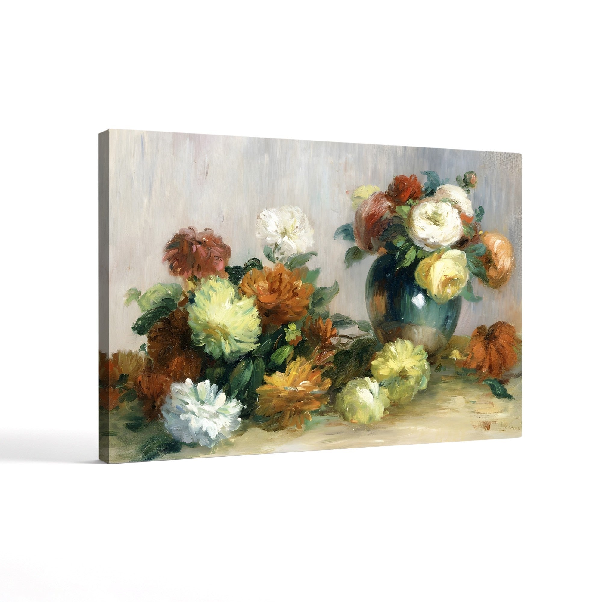 Flower Wreaths, 1880 – Pierre-Auguste Renoir Wall Art | Impressionist Floral Canvas Print