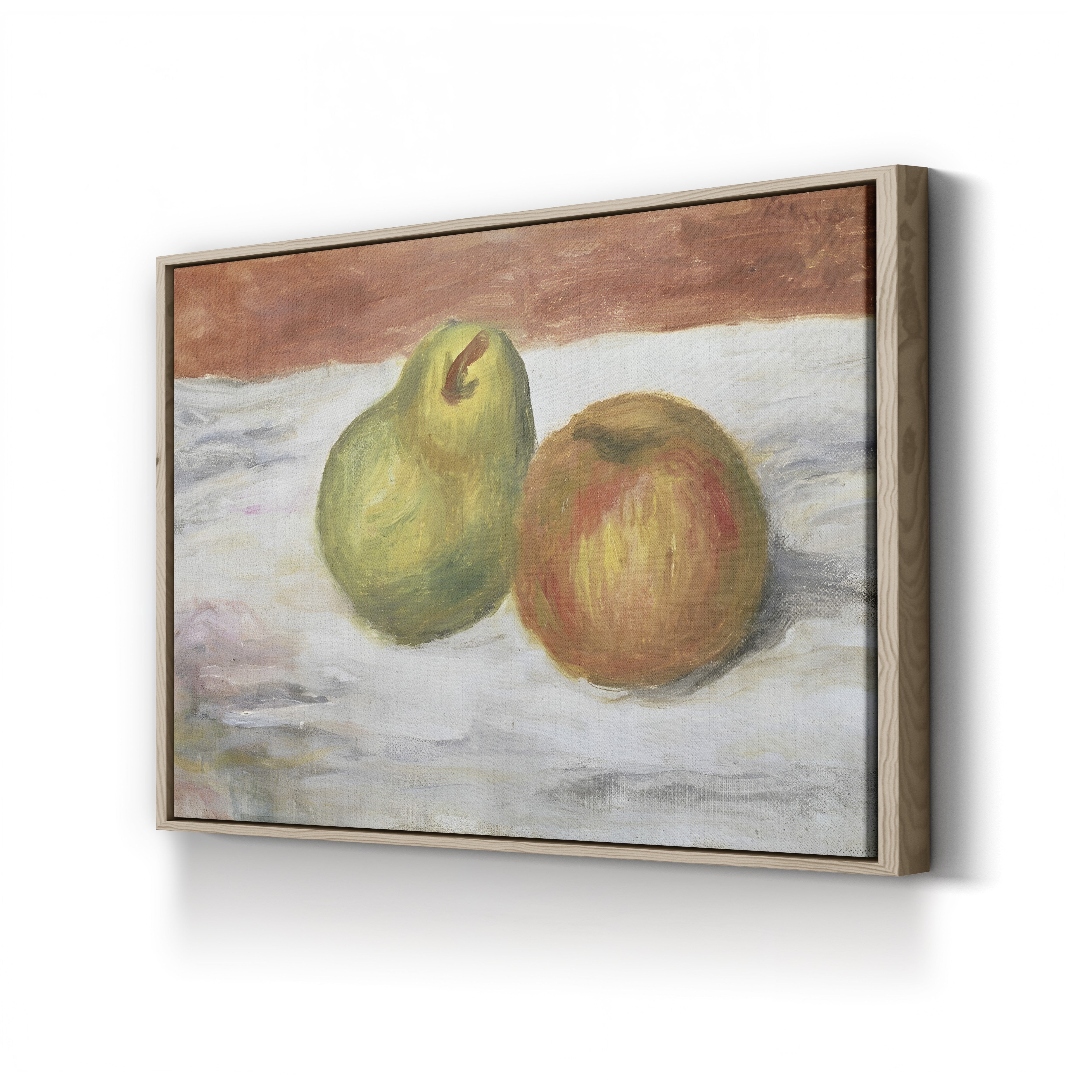 Apple and Pear, 1909 – Pierre-Auguste Renoir Wall Art | Impressionist Still Life Canvas Print