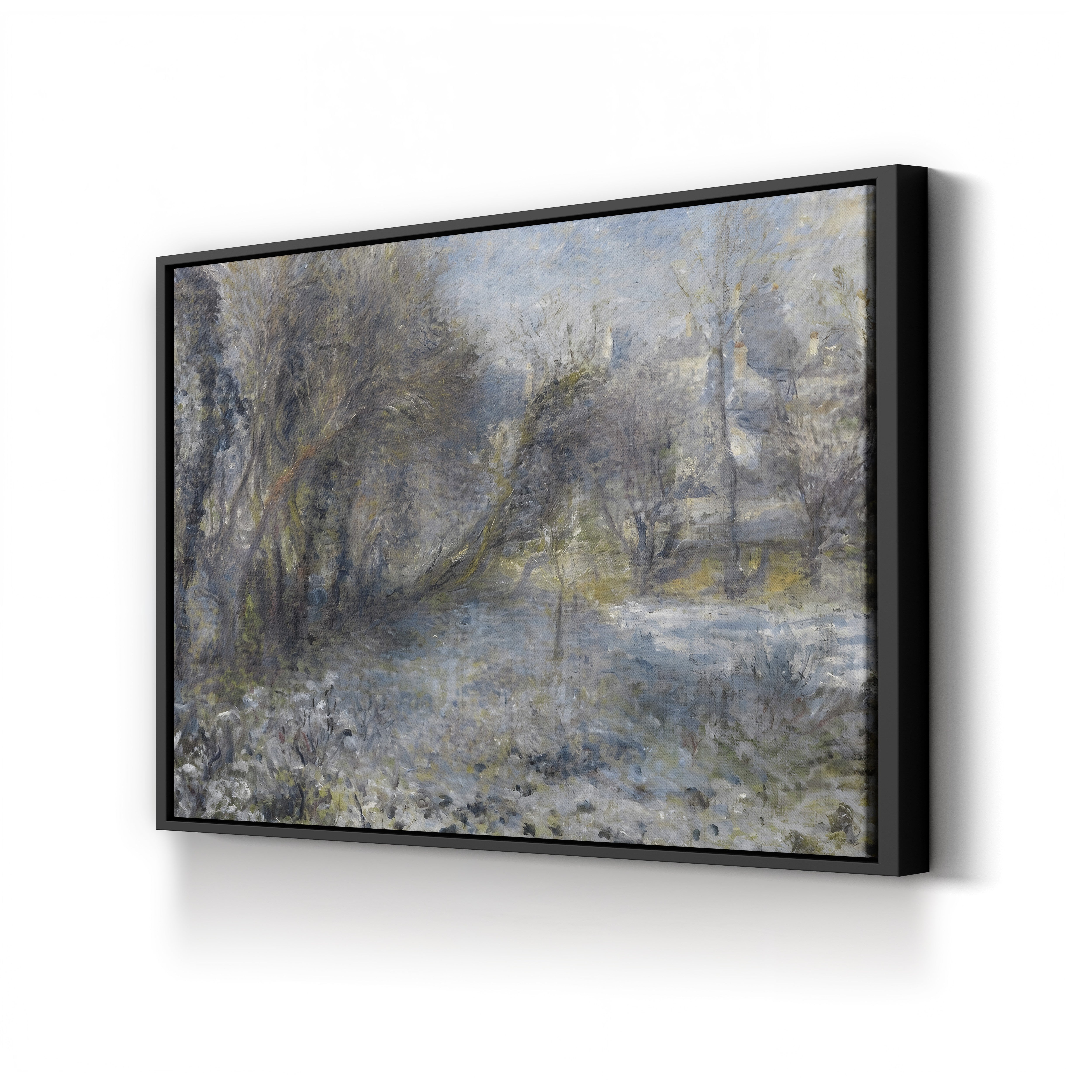 Snow-Covered Landscape, c.1870 – Renoir Wall Art | Impressionist Winter Canvas