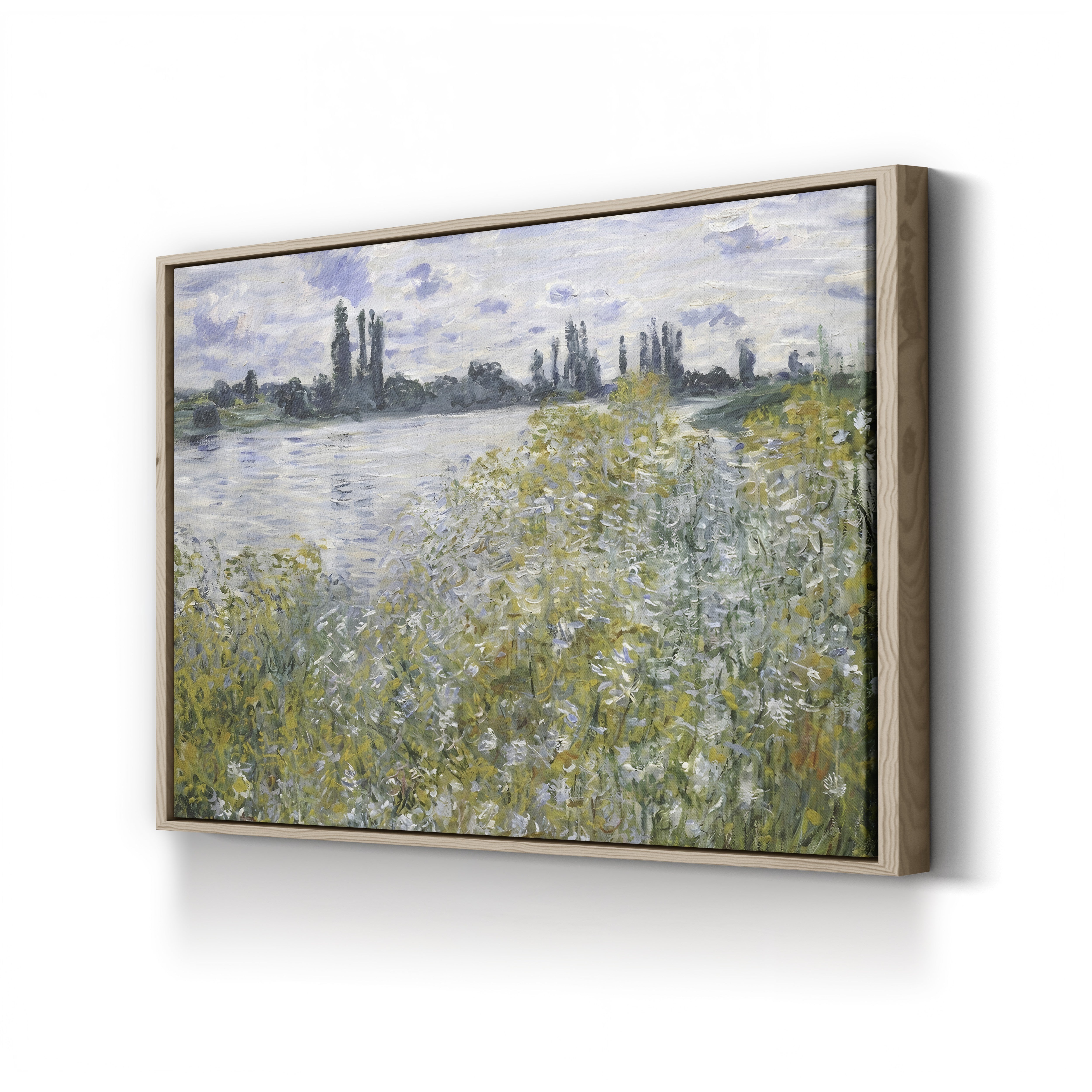 Island of Flowers near Vétheuil, 1880 – Claude Monet Wall Art | Impressionist River Landscape Canvas Print