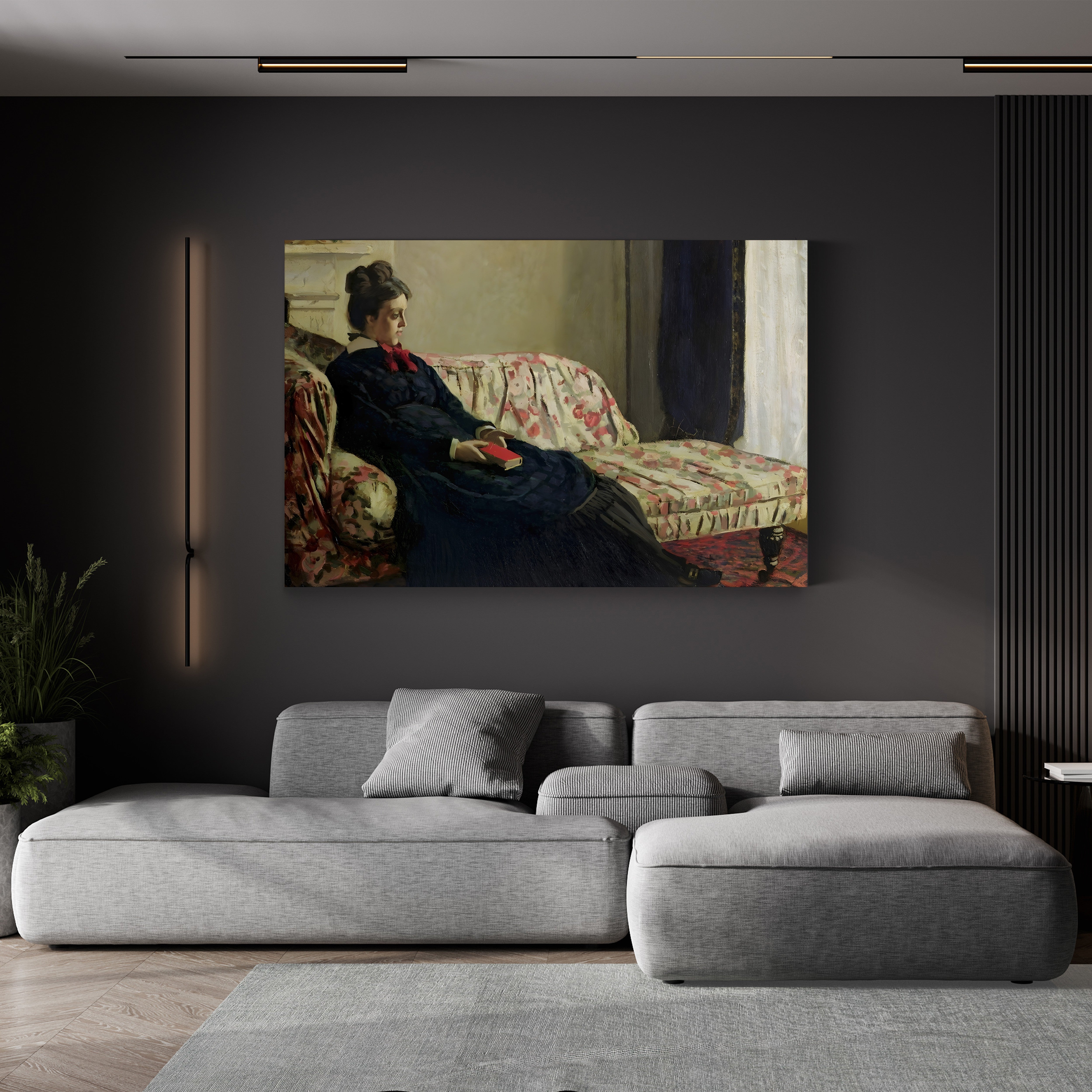 Meditation, or Madame Monet on the Sofa (Méditation, Madame Monet au canapé), c. 1871 by Claude Monet
