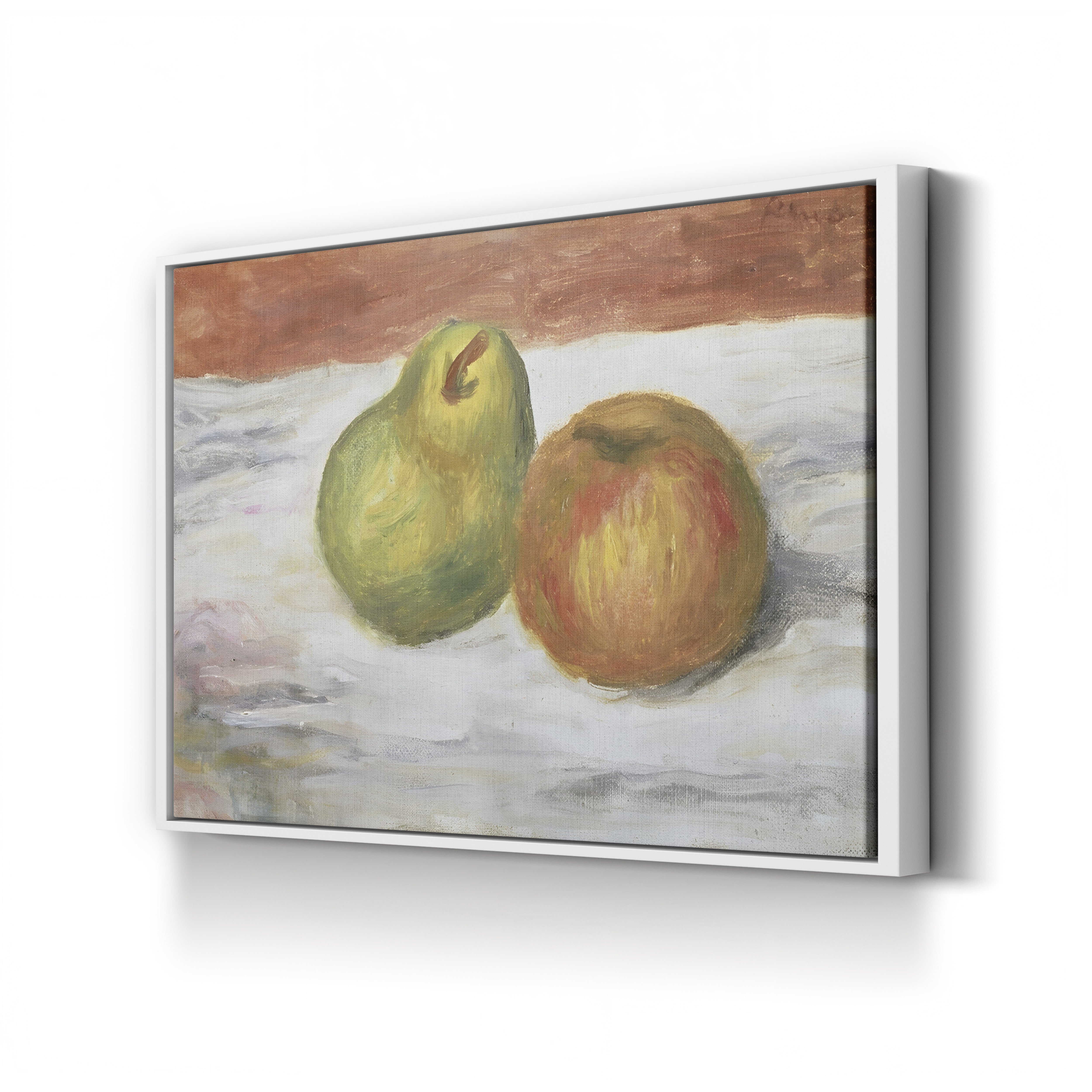 Apple and Pear, 1909 – Pierre-Auguste Renoir Wall Art | Impressionist Still Life Canvas Print