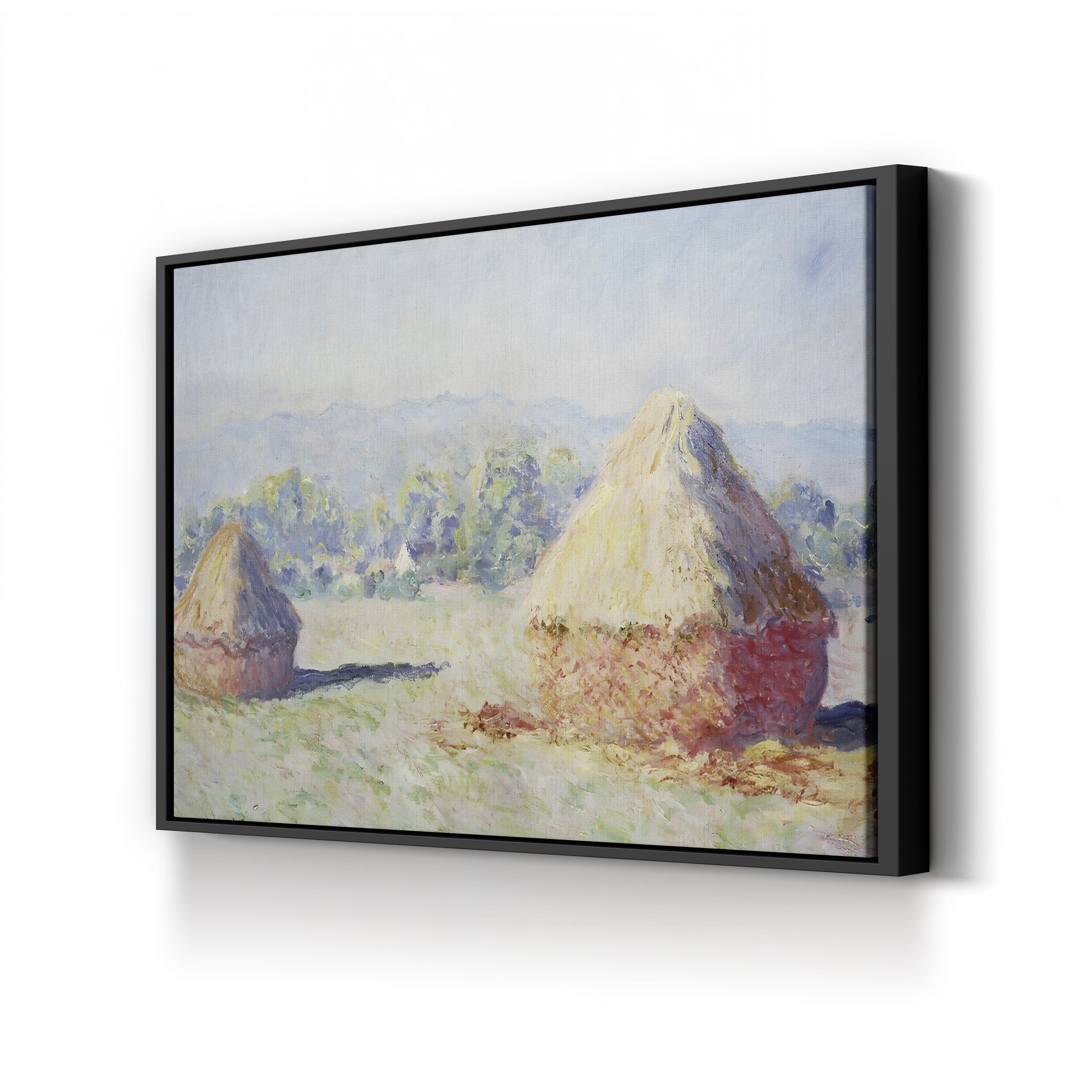 Haystacks in the Sun, Morning Effect, 1891 – Claude Monet Wall Art | Impressionist Series Canvas Print