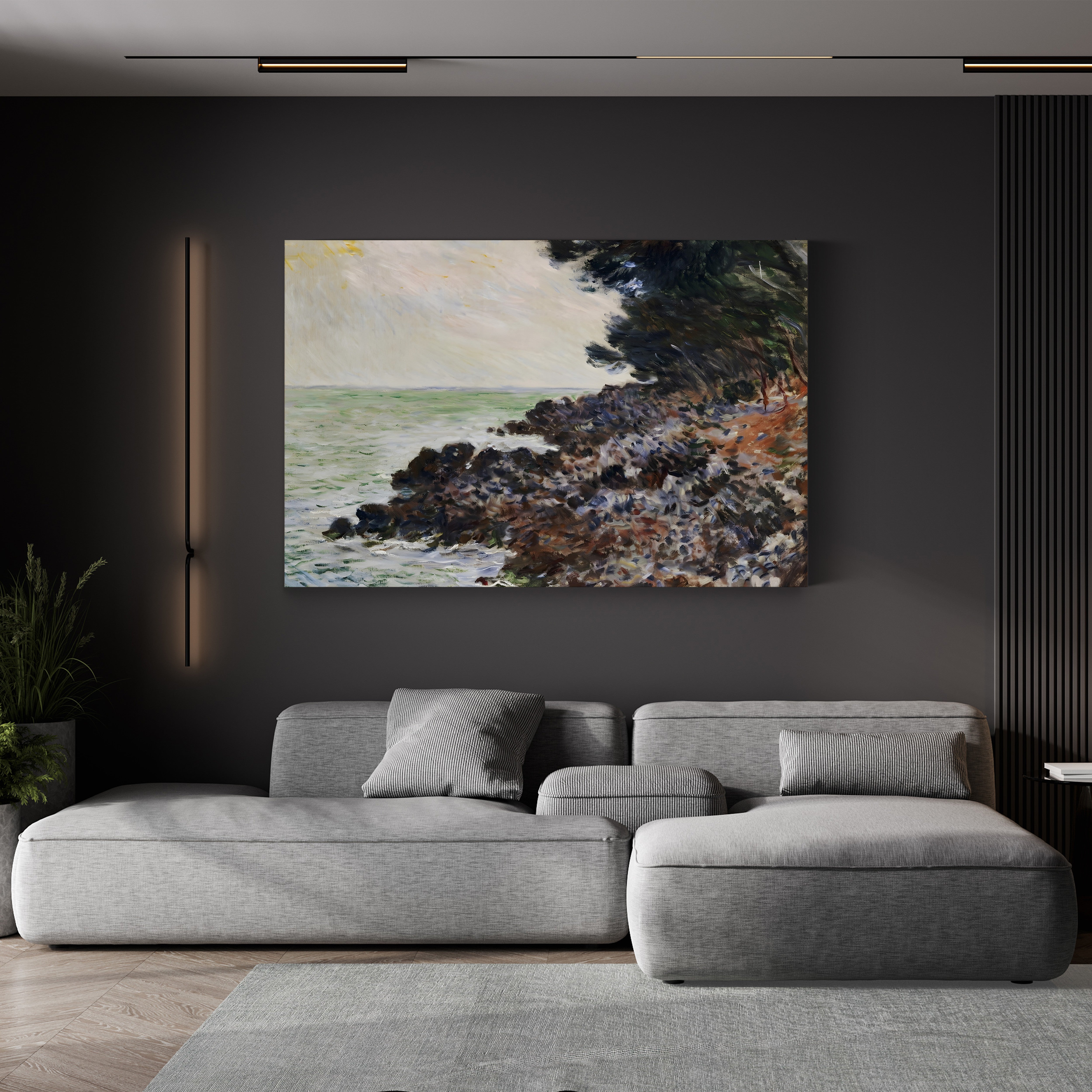 Cap Martin – Claude Monet Wall Art | Impressionist Mediterranean Coast Canvas Print