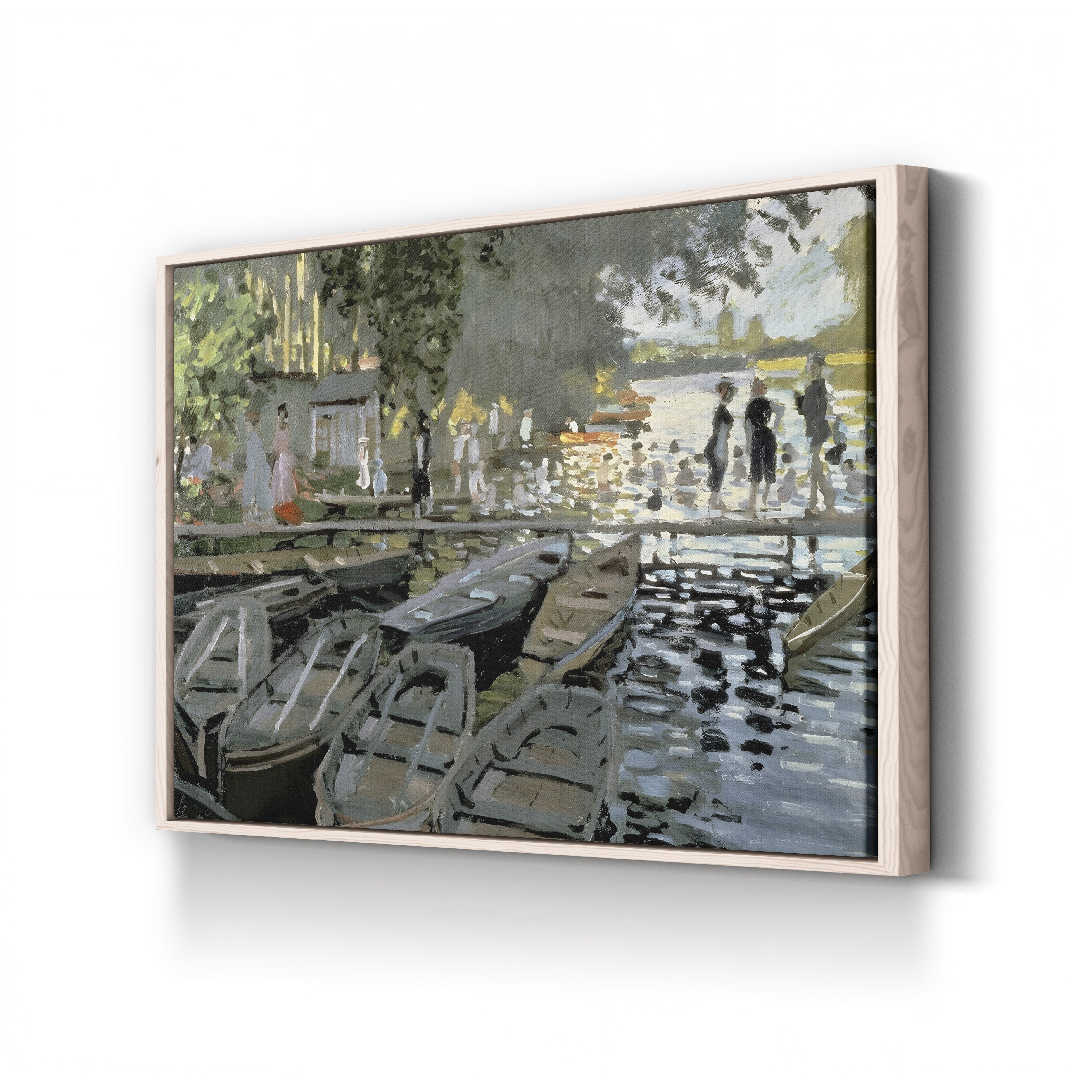 Bathers at La Grenouillère, 1869 – Claude Monet Wall Art | Foundational Impressionist Canvas Print