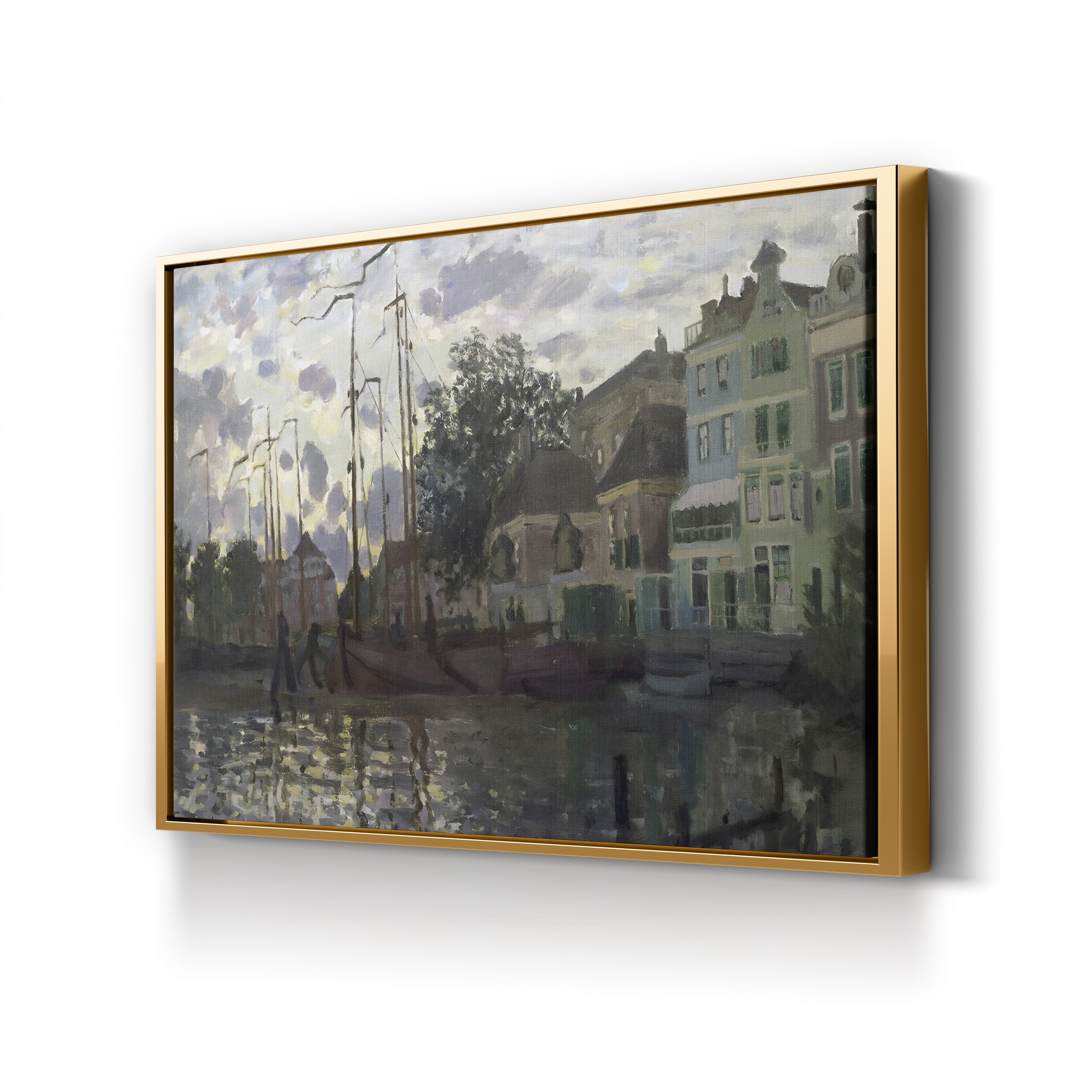 The Dam at Zaandam, Evening (Le Dam à Zaandam, le soir), 1871 by Claude Monet
