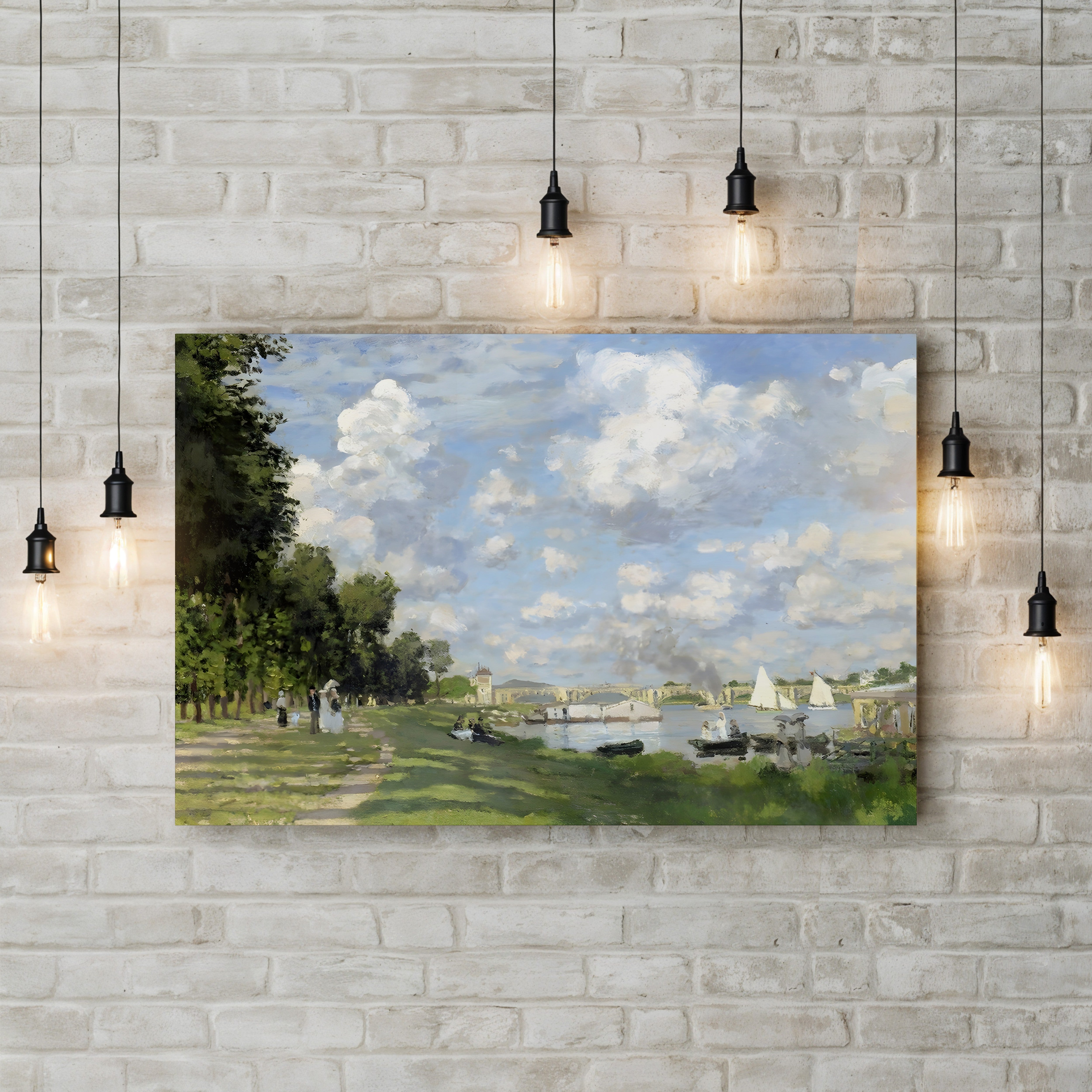 Bassin d'Argenteuil, c. 1872 – Claude Monet Wall Art | Early Impressionist Seine Canvas Print