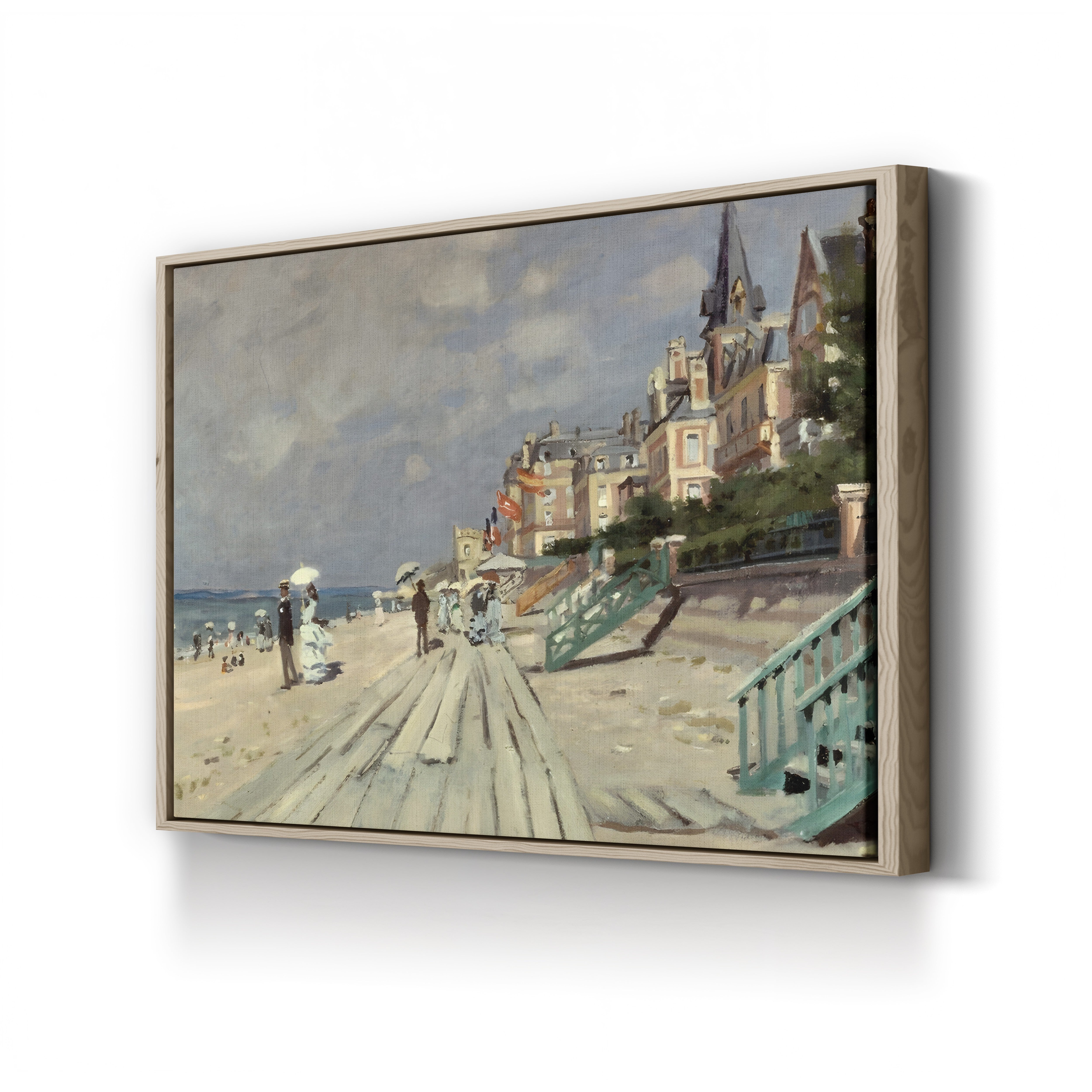 Beach at Trouville – Claude Monet Wall Art | Early Impressionist Norman Beach Canvas Print