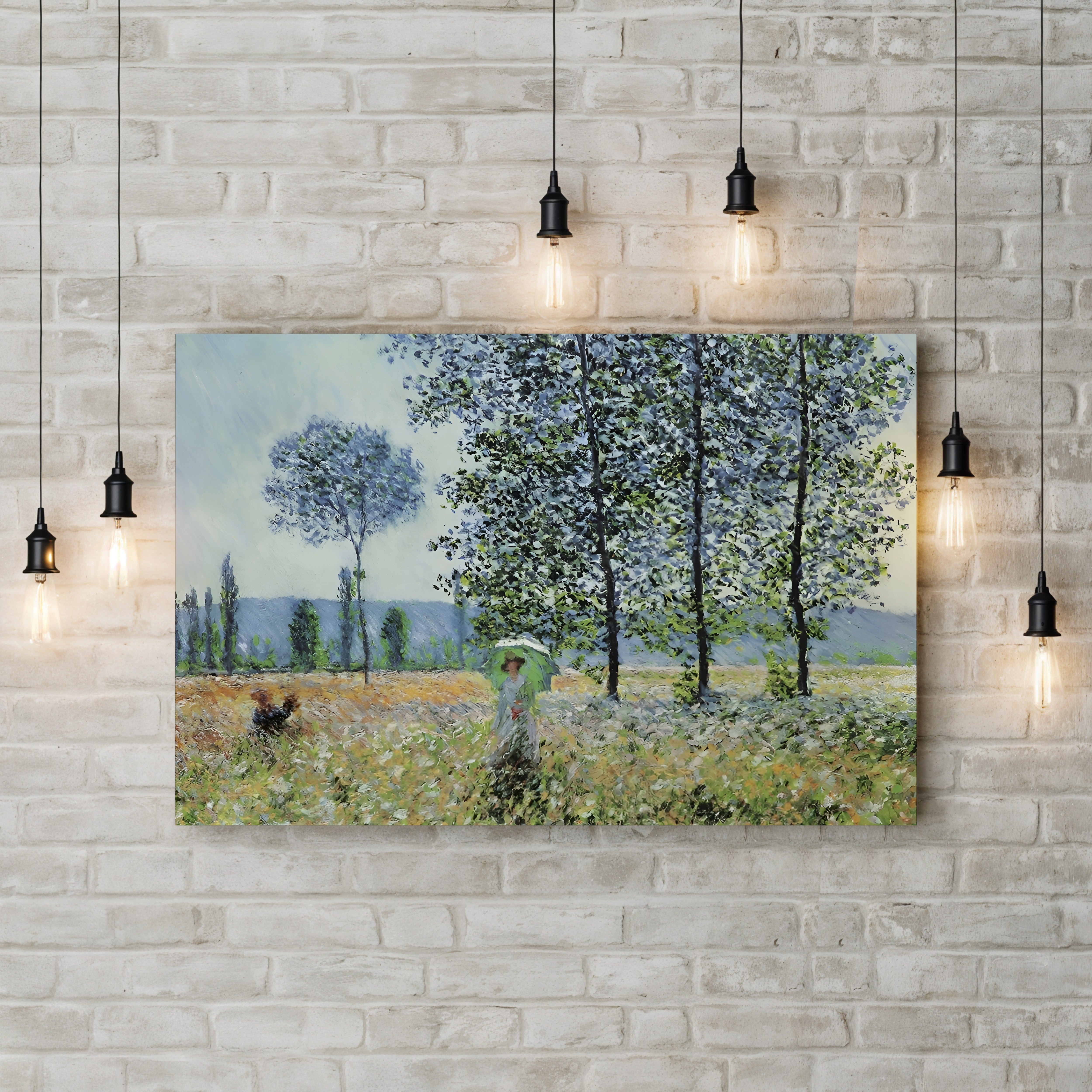Felder im Frühling (Fields in Spring) – Claude Monet Wall Art | Impressionist Spring Landscape Canvas Print