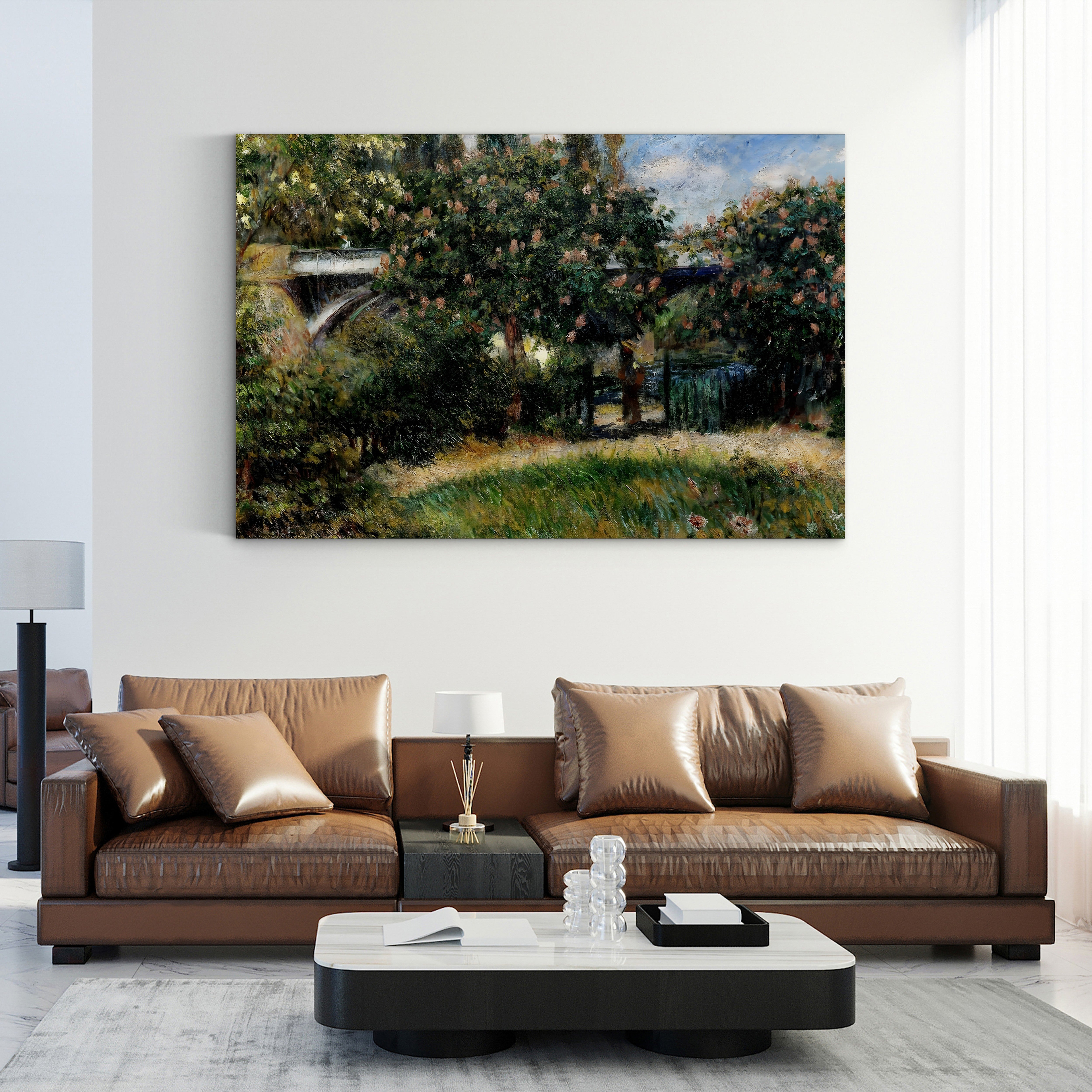 Railway Bridge at Chatou, 1881 – Renoir Wall Art | Impressionist Canvas