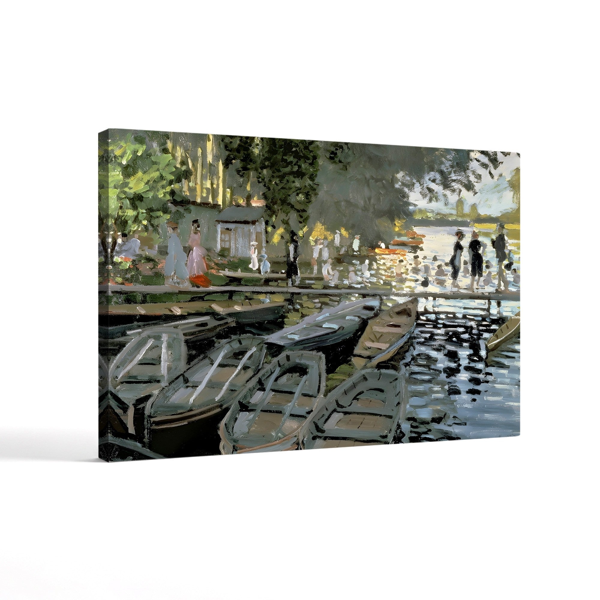 Bathers at La Grenouillère, 1869 – Claude Monet Wall Art | Foundational Impressionist Canvas Print