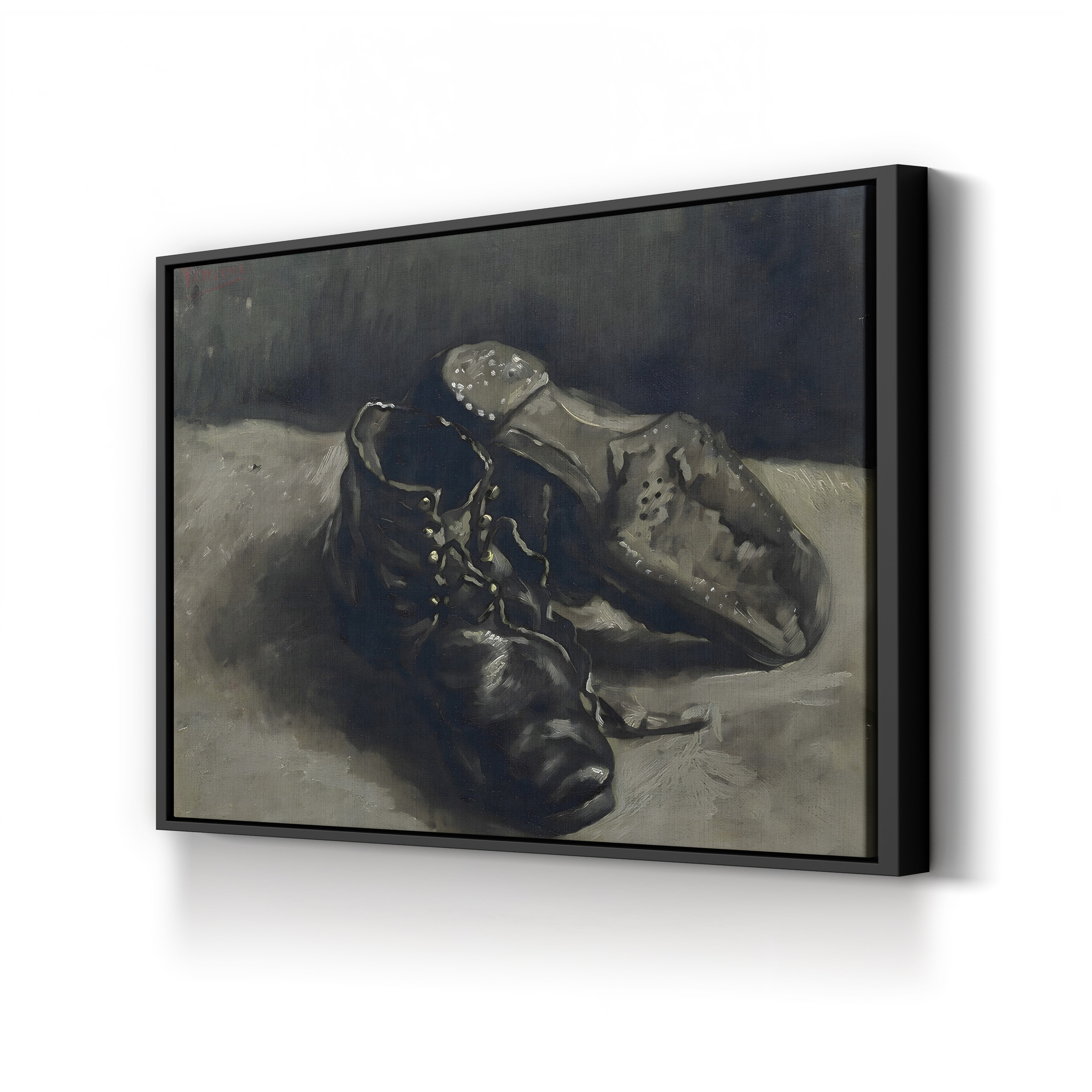 A Pair of Shoes, 1886 – Vincent van Gogh Wall Art | Post-Impressionist Still Life Canvas Print