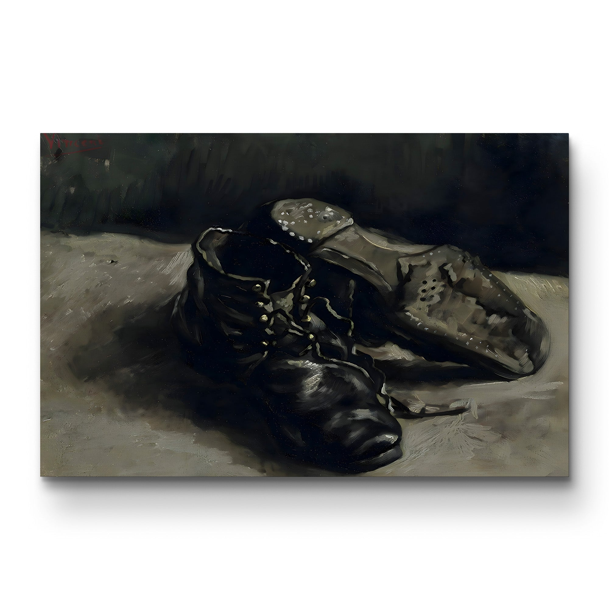A Pair of Shoes, 1886 – Vincent van Gogh Wall Art | Post-Impressionist Still Life Canvas Print
