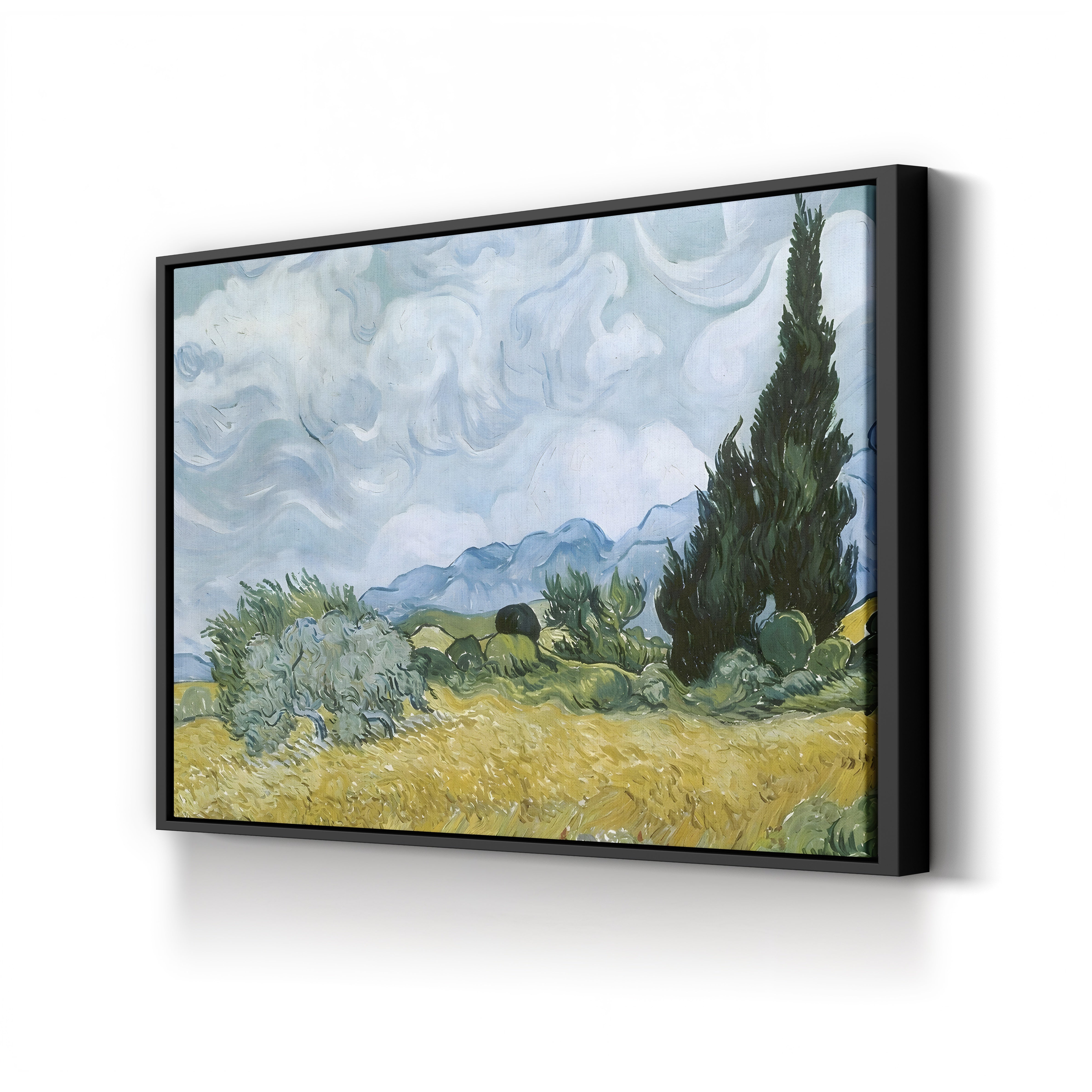 A Wheatfield, 1889 – Vincent van Gogh Wall Art | Post-Impressionist Landscape Canvas Print