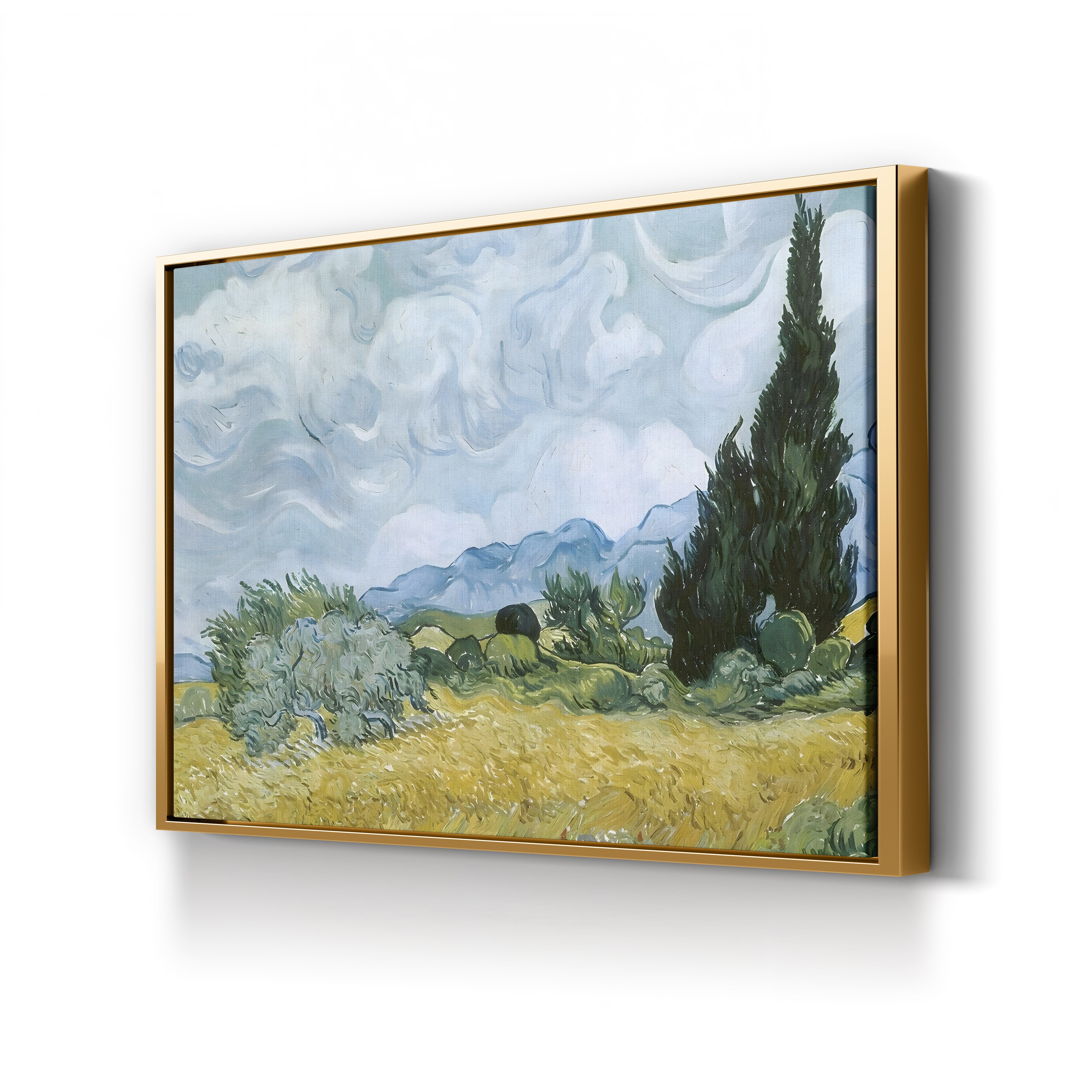 A Wheatfield, 1889 – Vincent van Gogh Wall Art | Post-Impressionist Landscape Canvas Print