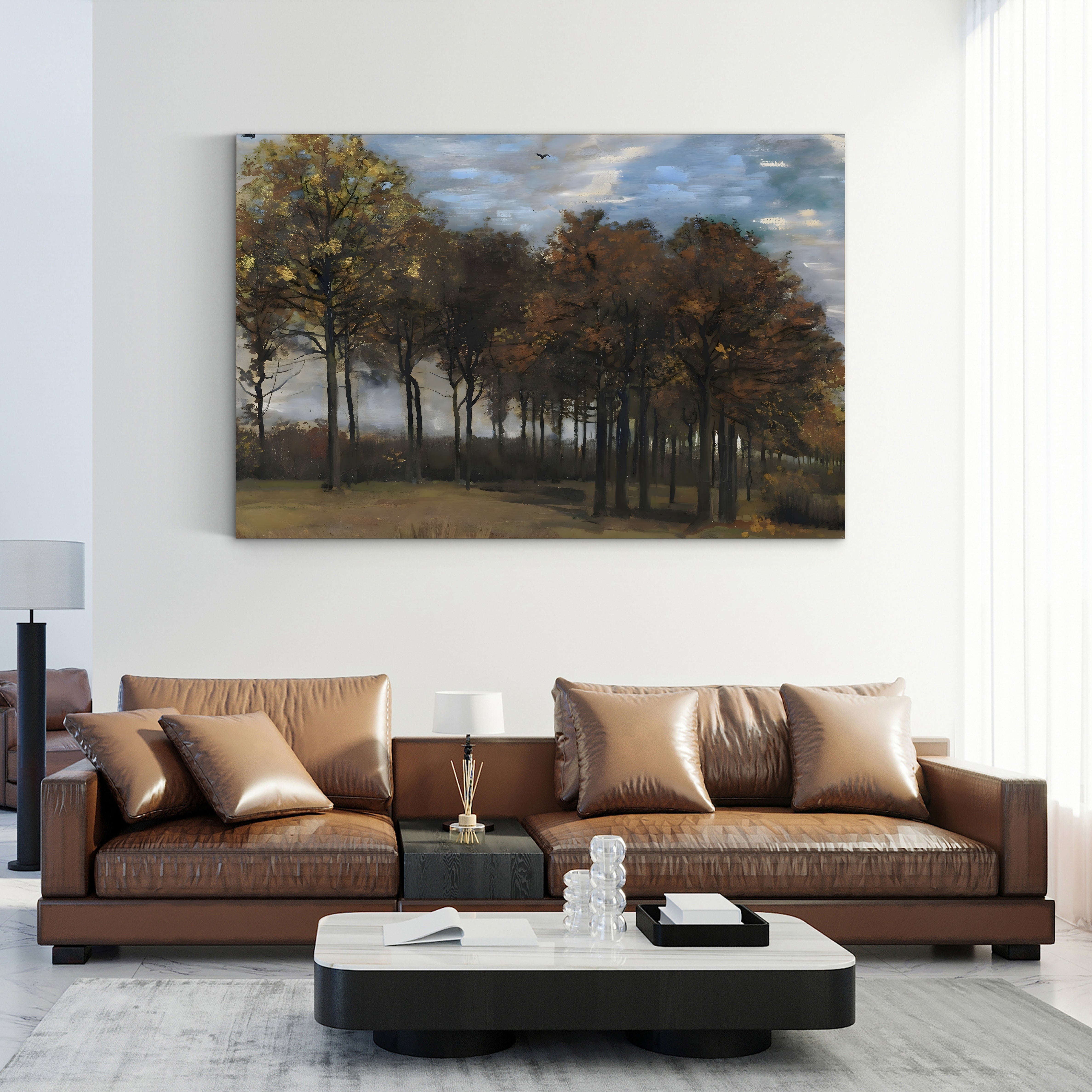 Autumn Landscape, c.1885 – Vincent van Gogh Wall Art | Early Dutch Landscape Canvas Print