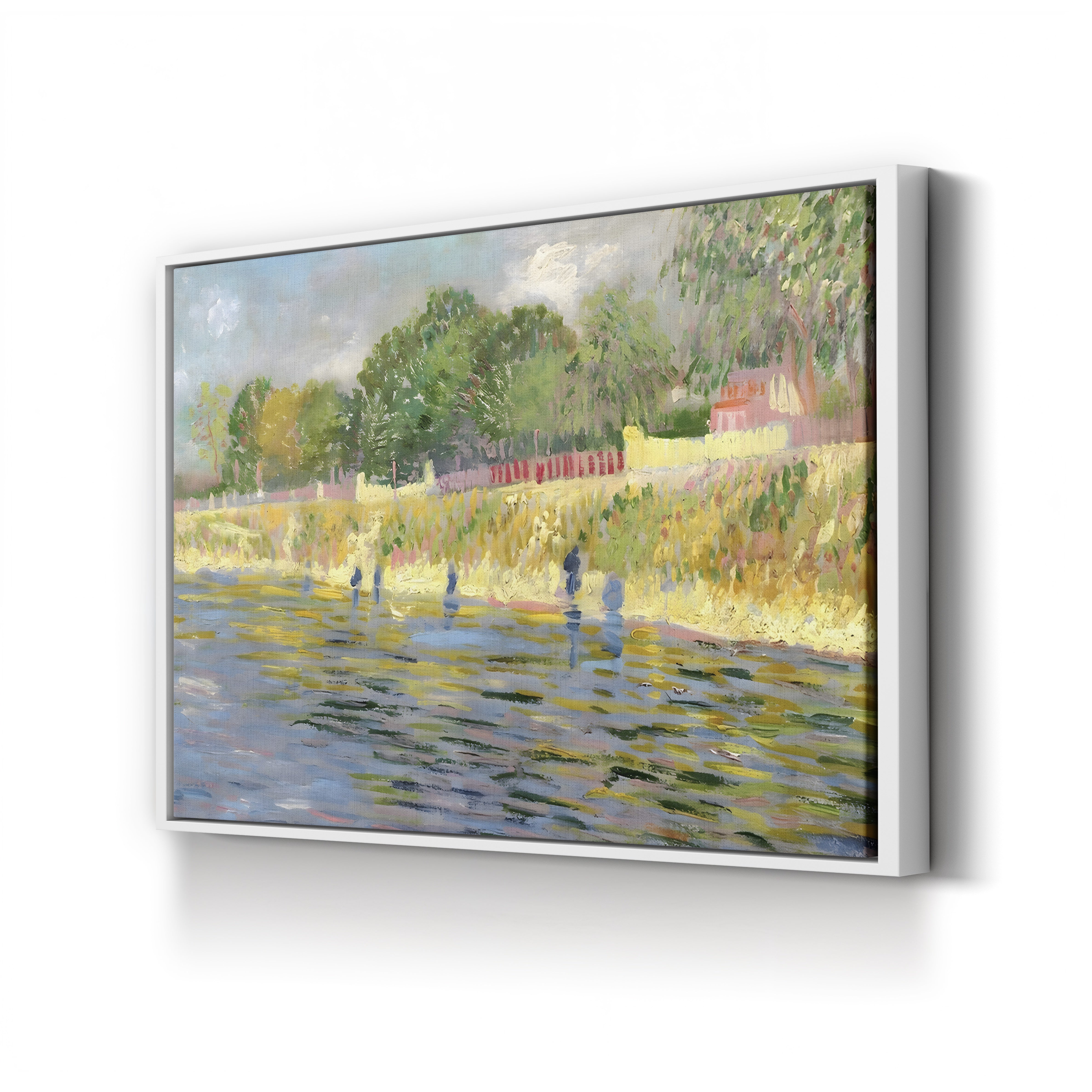 Bank of the Seine, 1887 – Vincent van Gogh Wall Art | Post-Impressionist Riverside Canvas Print