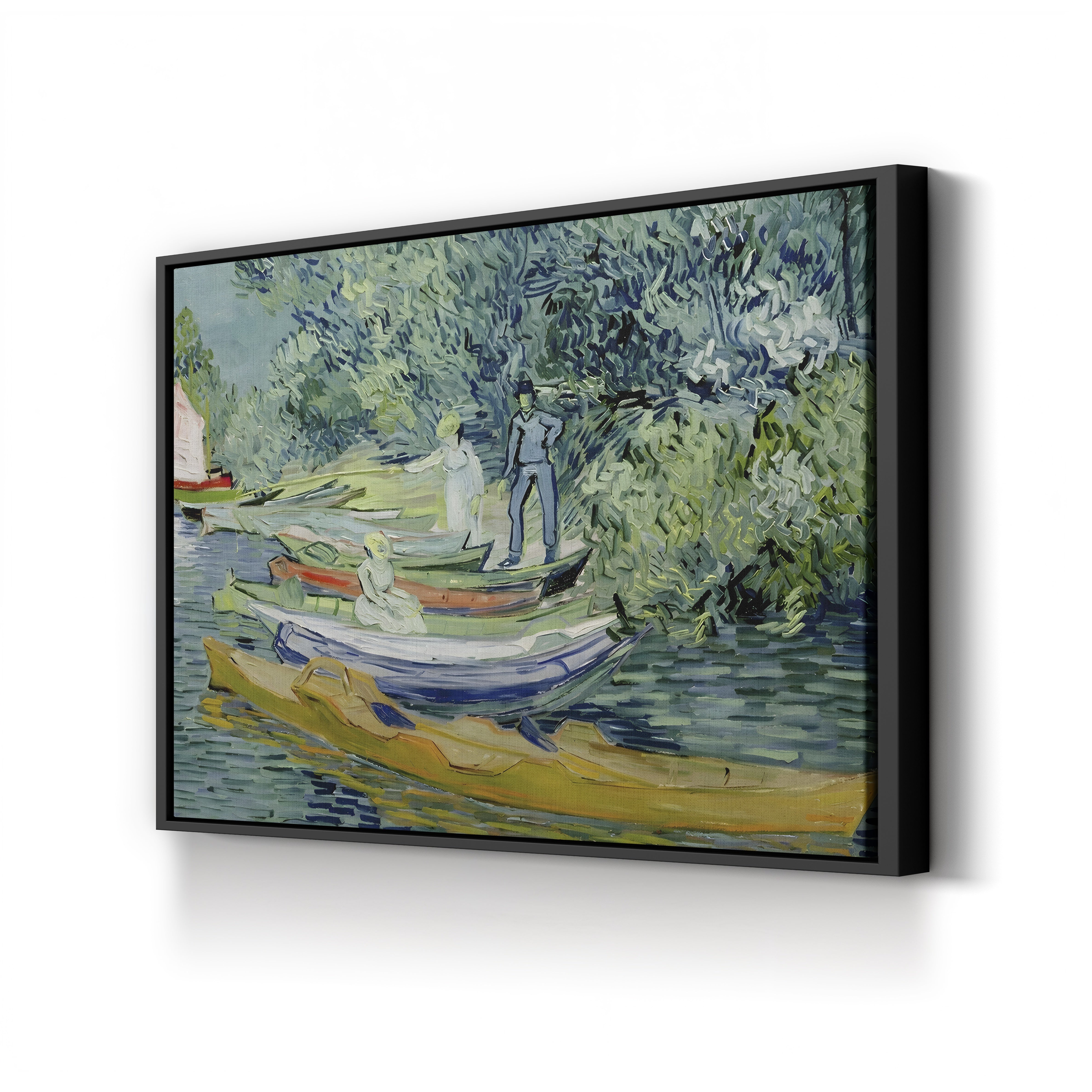 Bank of the Oise at Auvers, 1890 – Vincent van Gogh Wall Art | Post-Impressionist Riverside Canvas Print