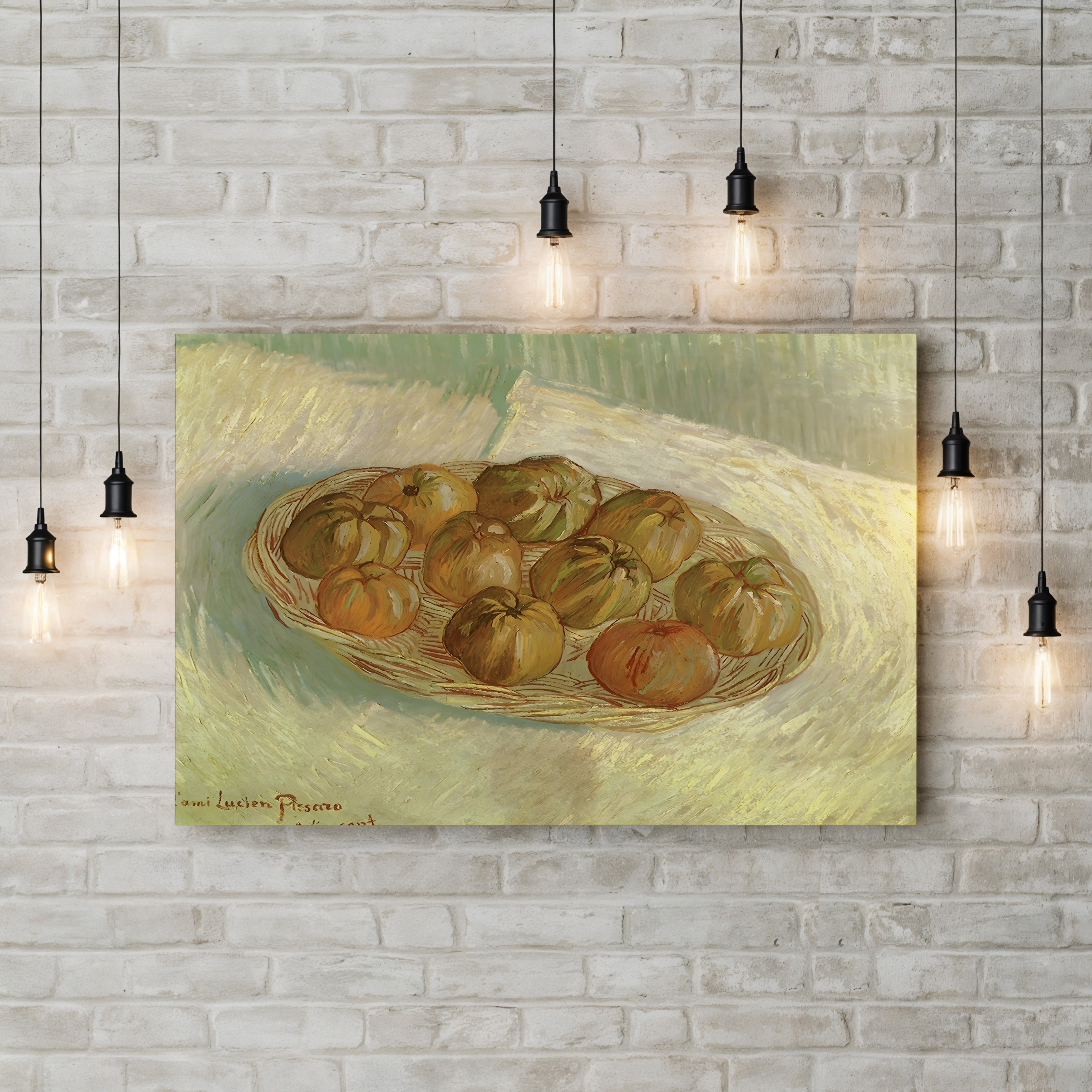 Basket of Apples, 1885 – Vincent van Gogh Wall Art | Early Dutch Still Life Canvas Print