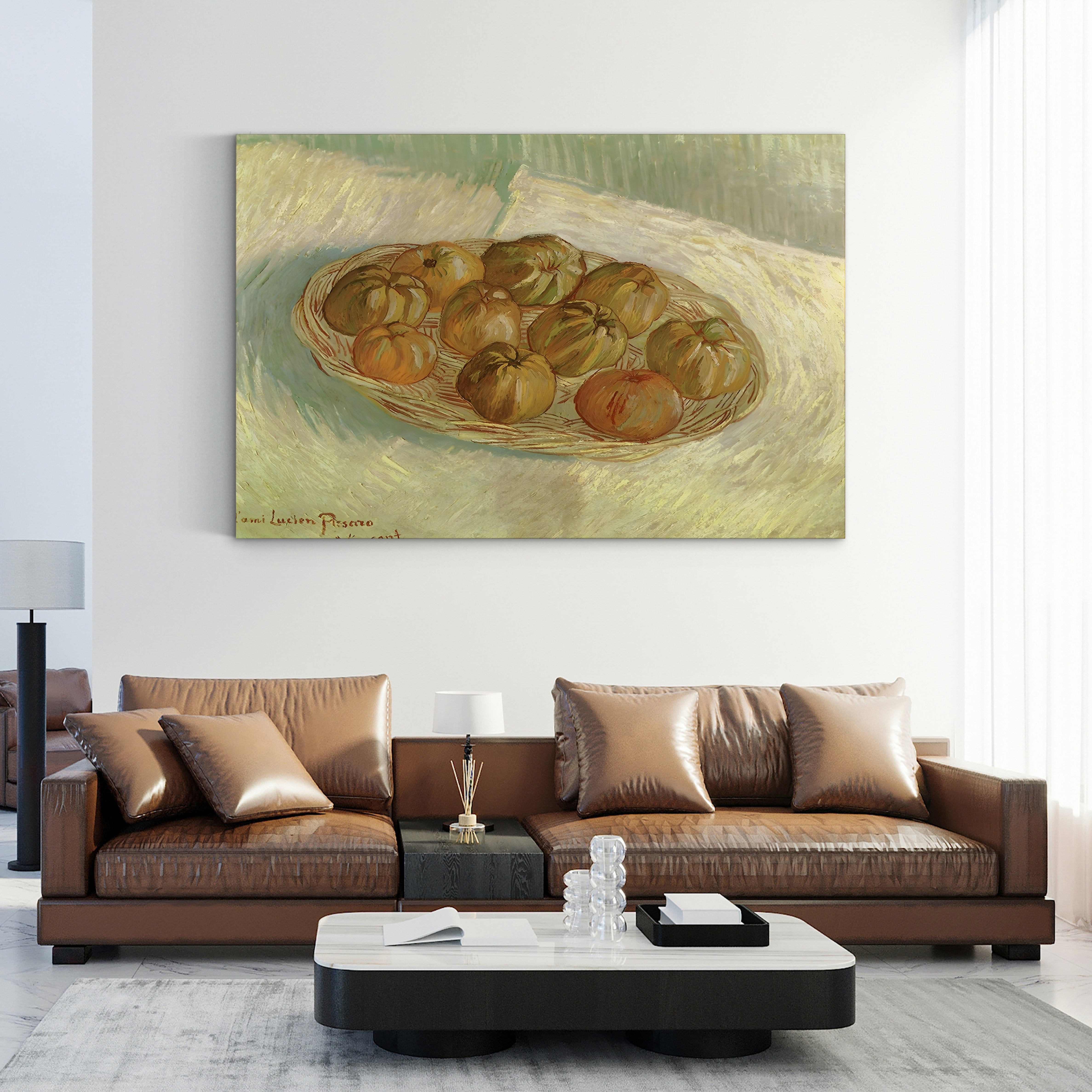 Basket of Apples, 1885 – Vincent van Gogh Wall Art | Early Dutch Still Life Canvas Print