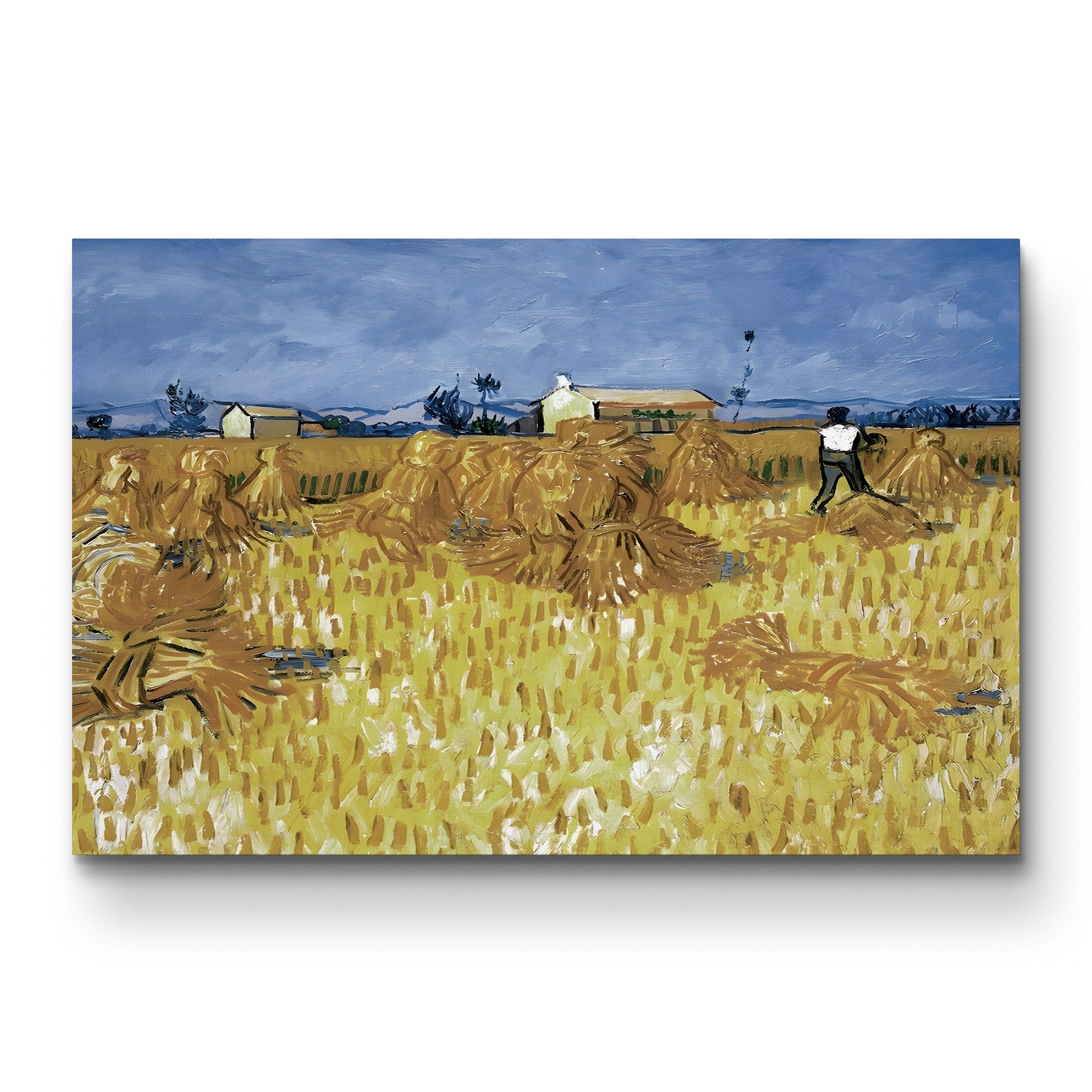 Corn Harvest in Provence – Vincent van Gogh Wall Art | Post-Impressionist Landscape Canvas Print