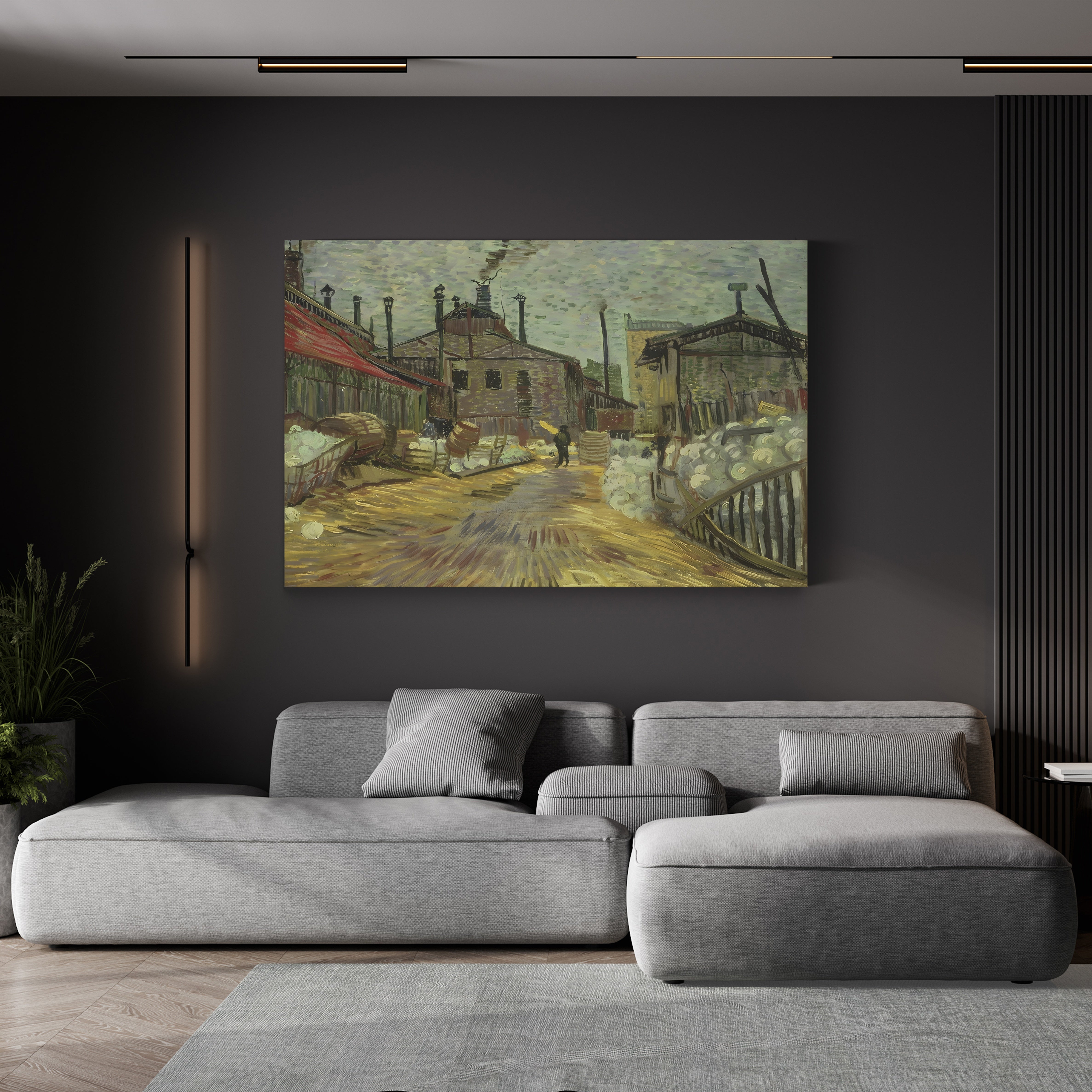 Factories, 1887 – Vincent van Gogh Wall Art | Post-Impressionist Industrial Canvas Print