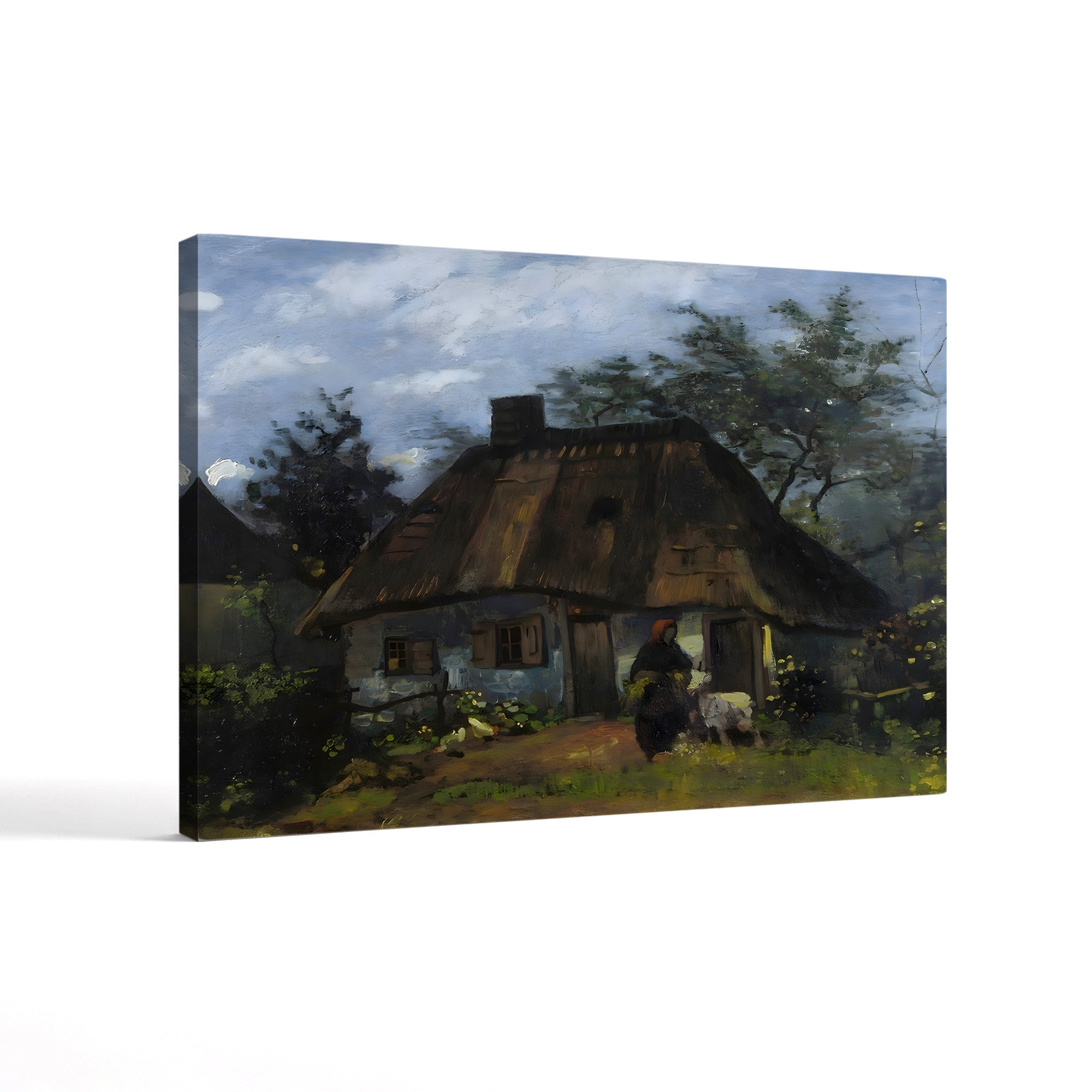 Farmhouse in Nuenen (La Chaumière), 1885 – Vincent van Gogh Wall Art | Early Dutch Landscape Canvas Print