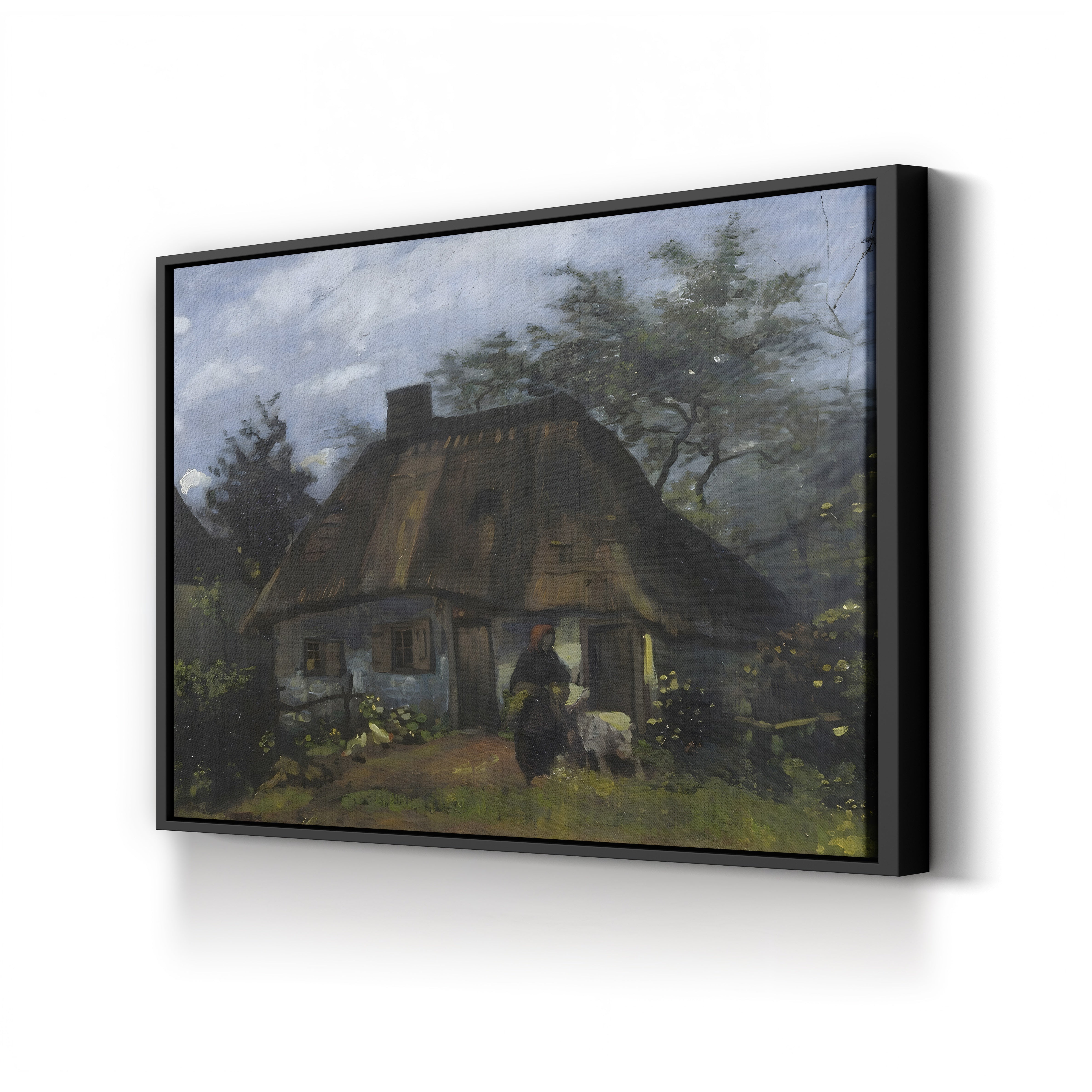 Farmhouse in Nuenen (La Chaumière), 1885 – Vincent van Gogh Wall Art | Early Dutch Landscape Canvas Print