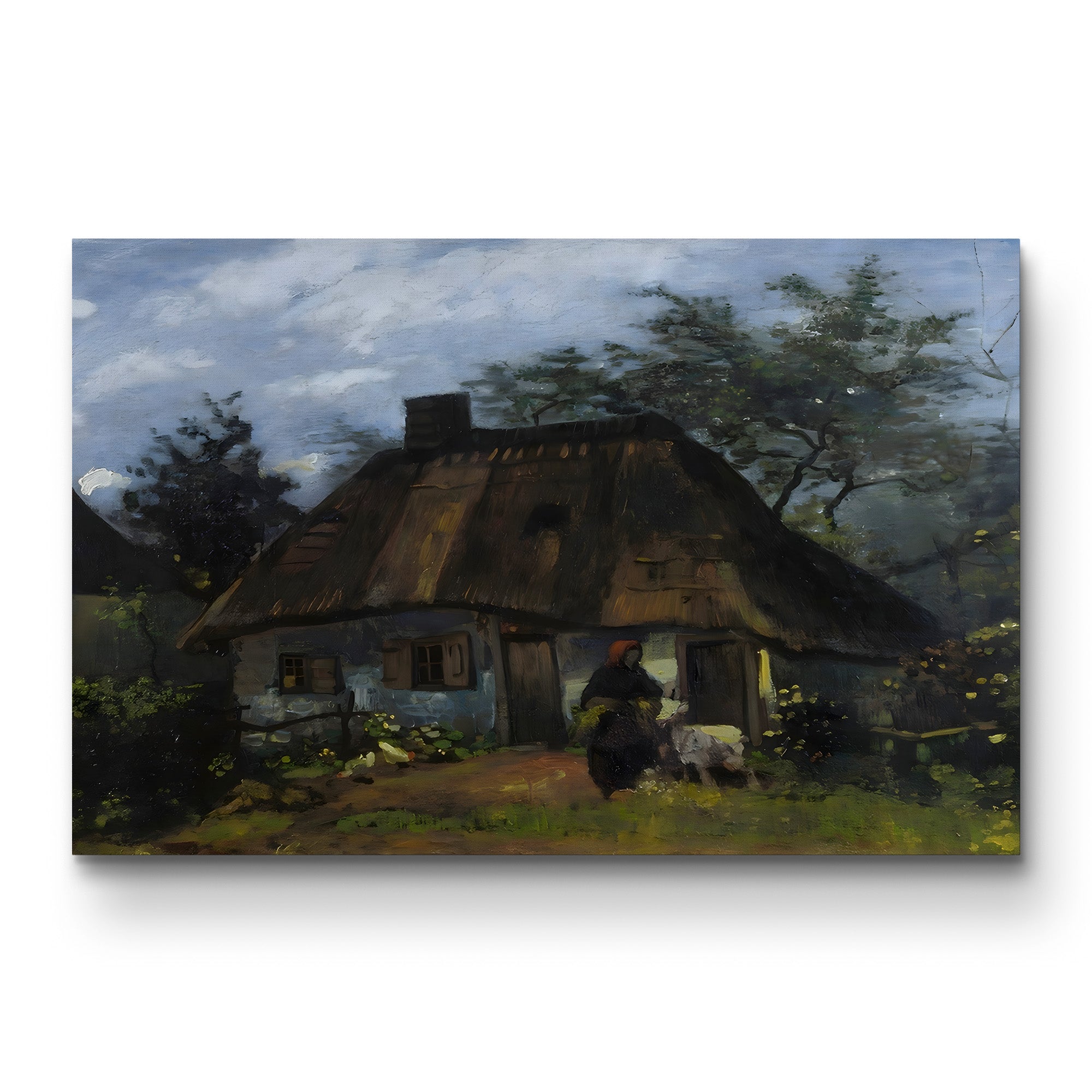 Farmhouse in Nuenen (La Chaumière), 1885 – Vincent van Gogh Wall Art | Early Dutch Landscape Canvas Print