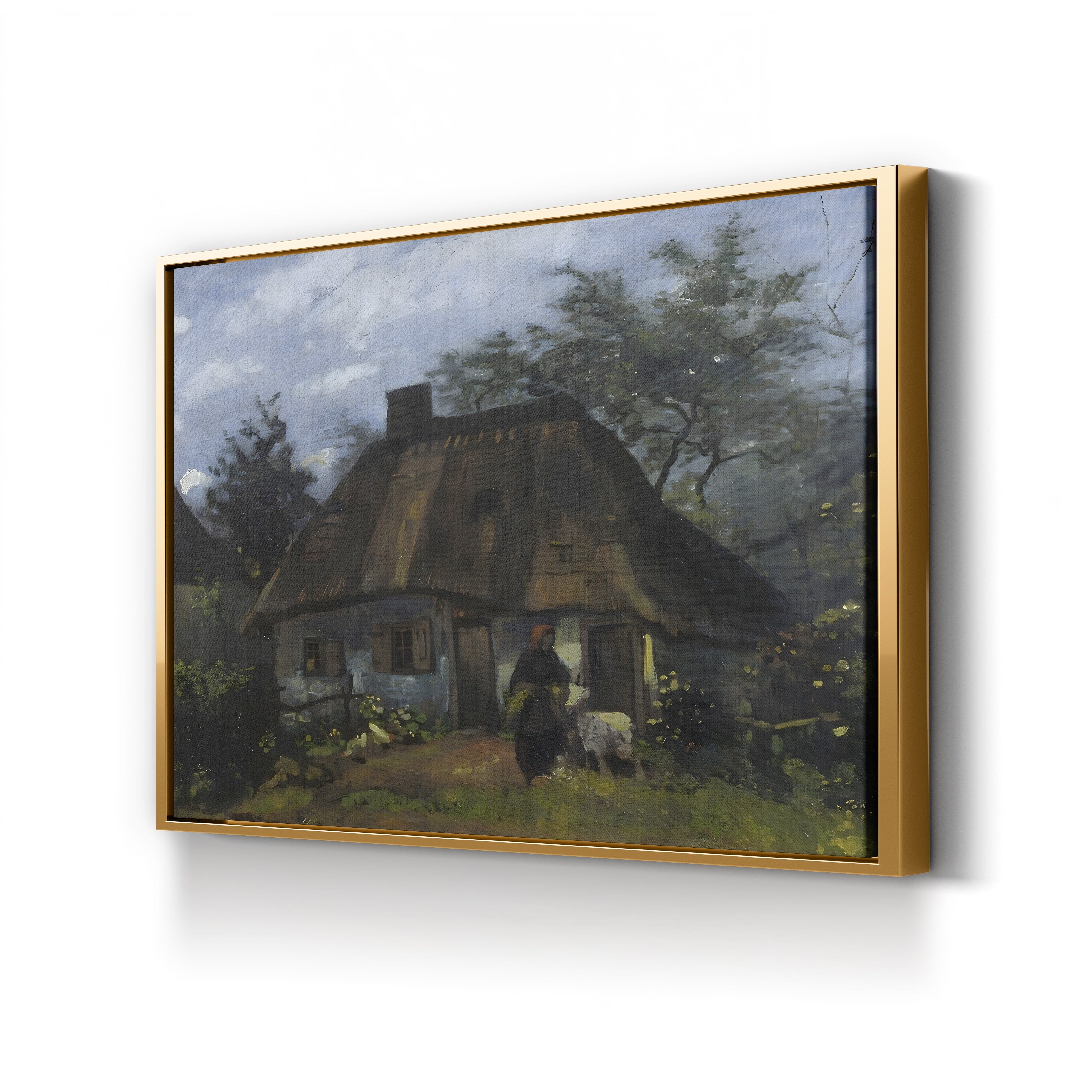 Farmhouse in Nuenen (La Chaumière), 1885 – Vincent van Gogh Wall Art | Early Dutch Landscape Canvas Print