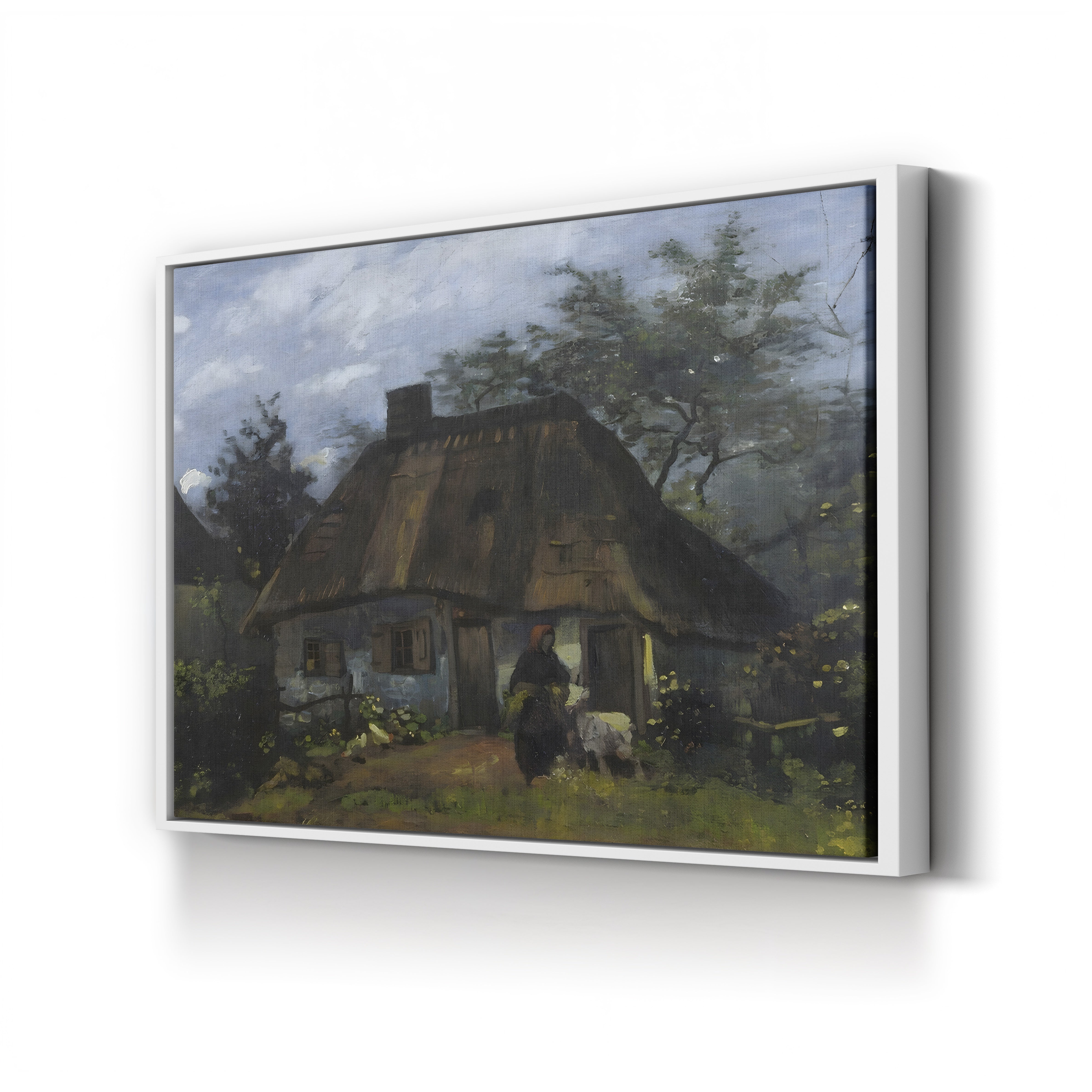 Farmhouse in Nuenen (La Chaumière), 1885 – Vincent van Gogh Wall Art | Early Dutch Landscape Canvas Print