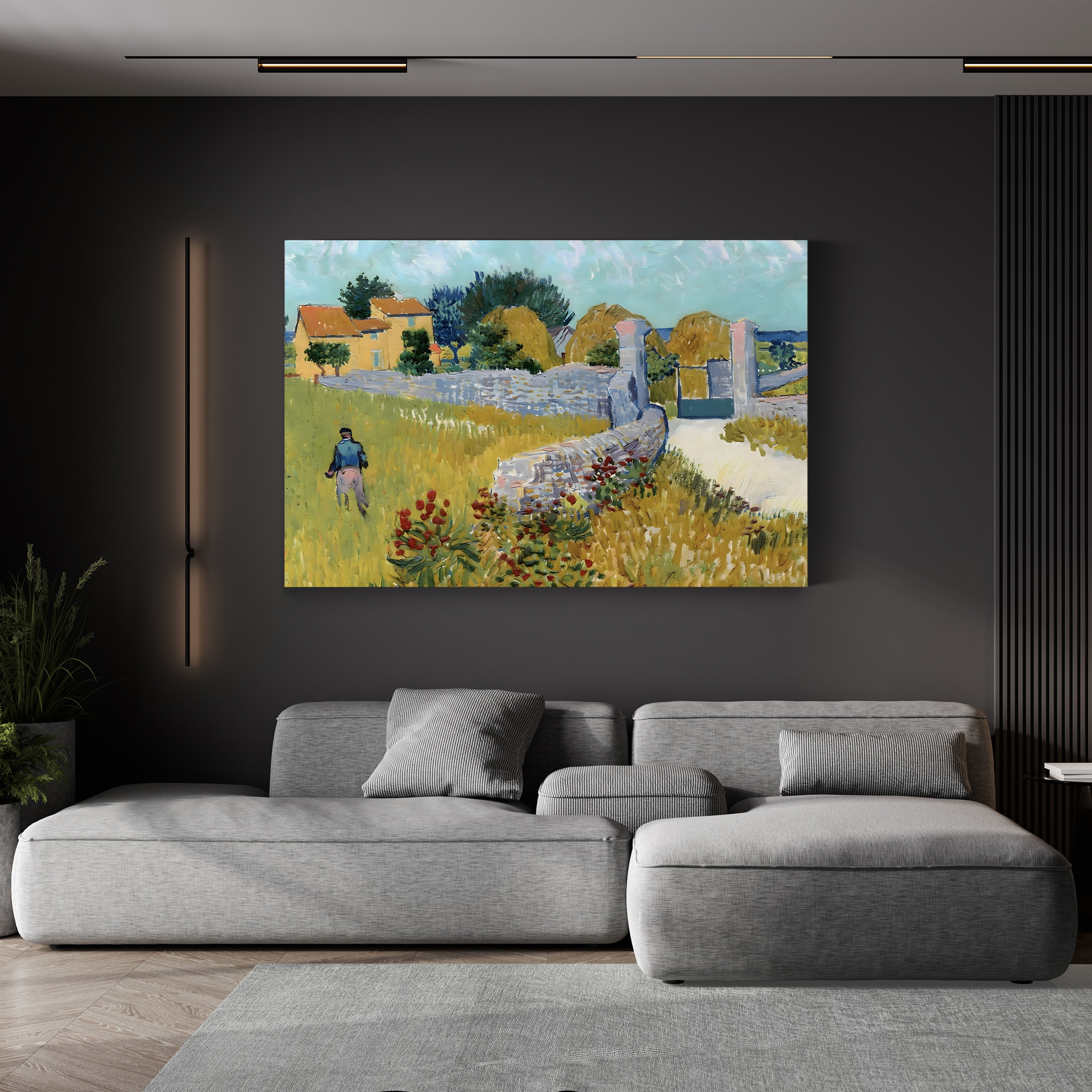 Farmhouse in Provence, 1888 – Vincent van Gogh Wall Art | Post-Impressionist Landscape Canvas Print