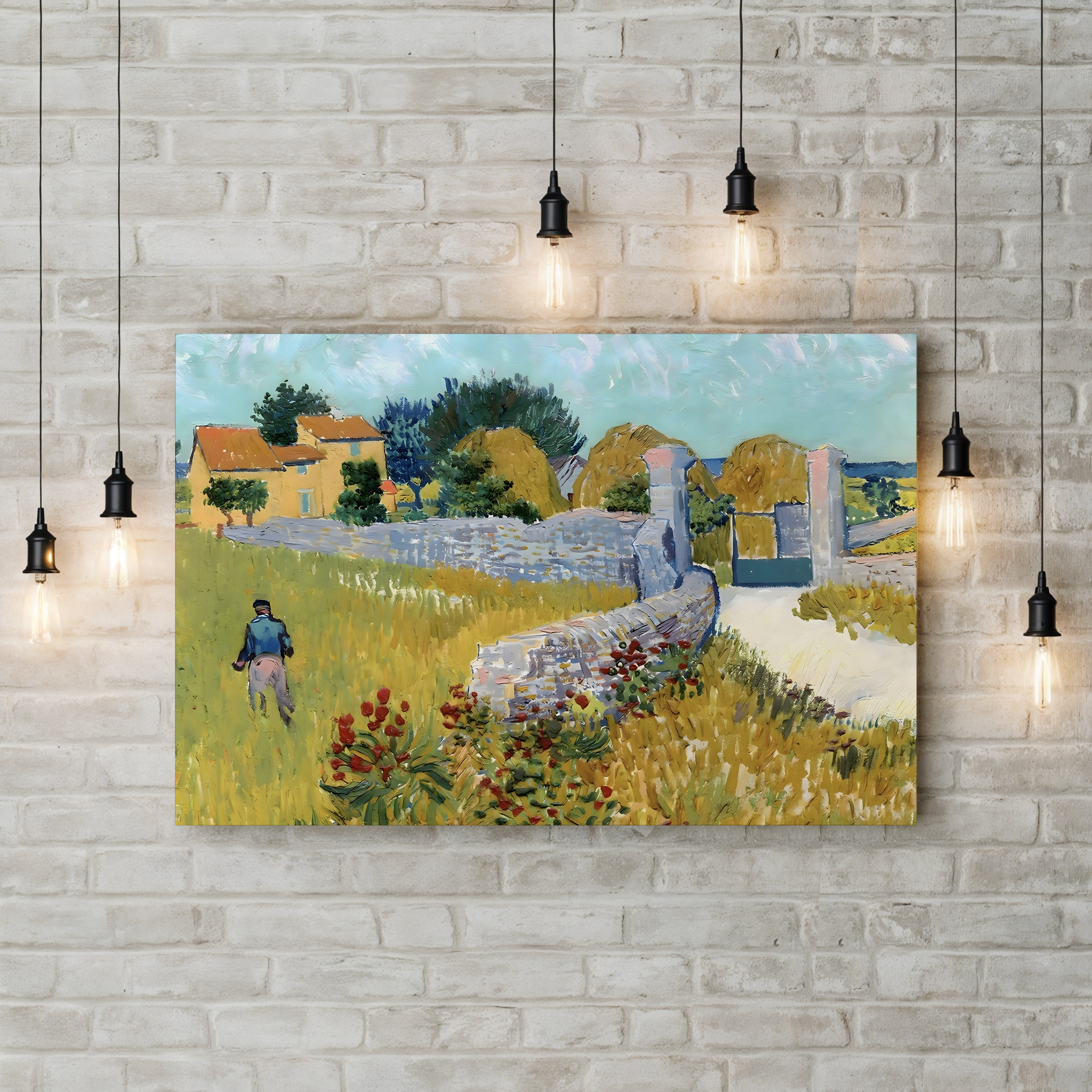 Farmhouse in Provence, 1888 – Vincent van Gogh Wall Art | Post-Impressionist Landscape Canvas Print