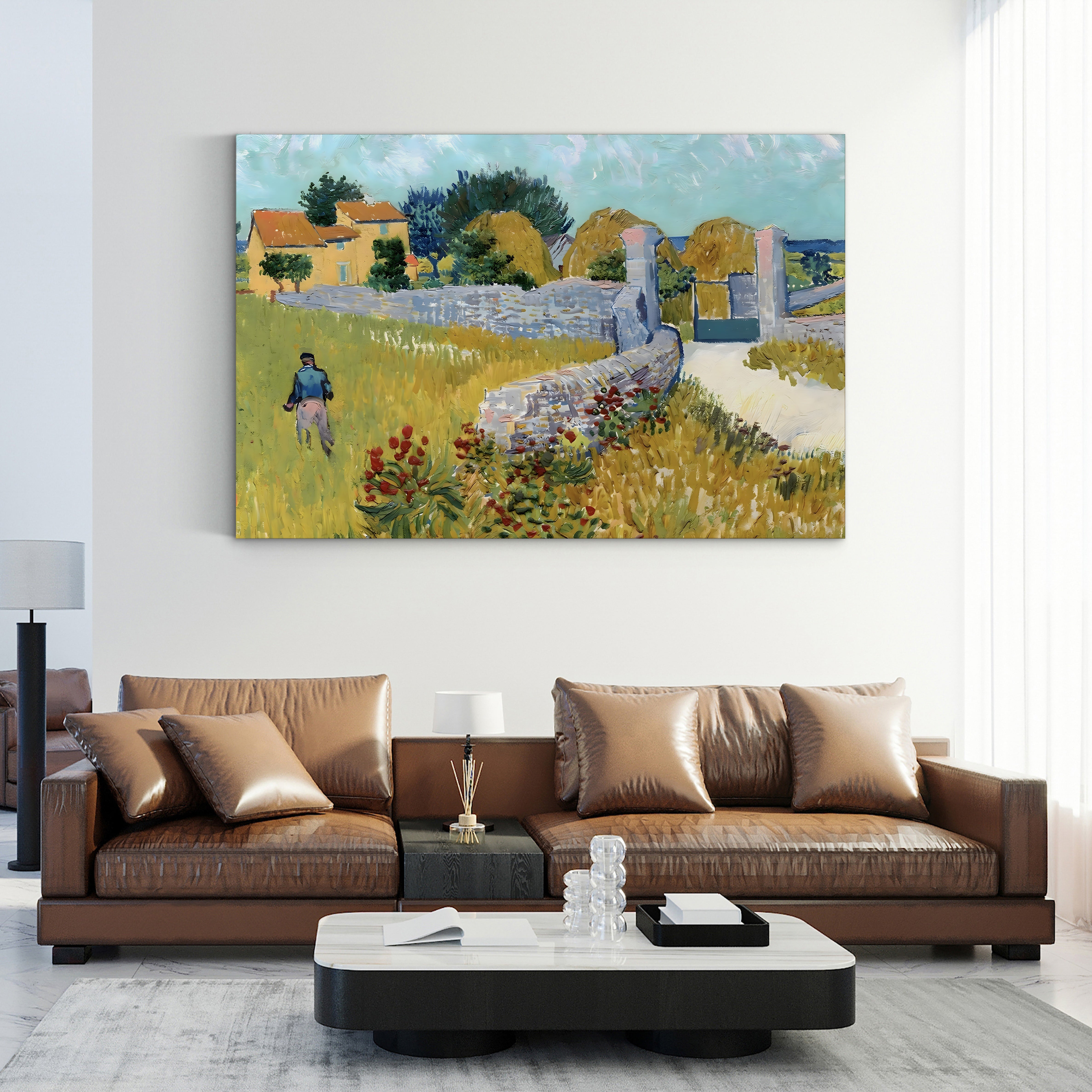 Farmhouse in Provence, 1888 – Vincent van Gogh Wall Art | Post-Impressionist Landscape Canvas Print