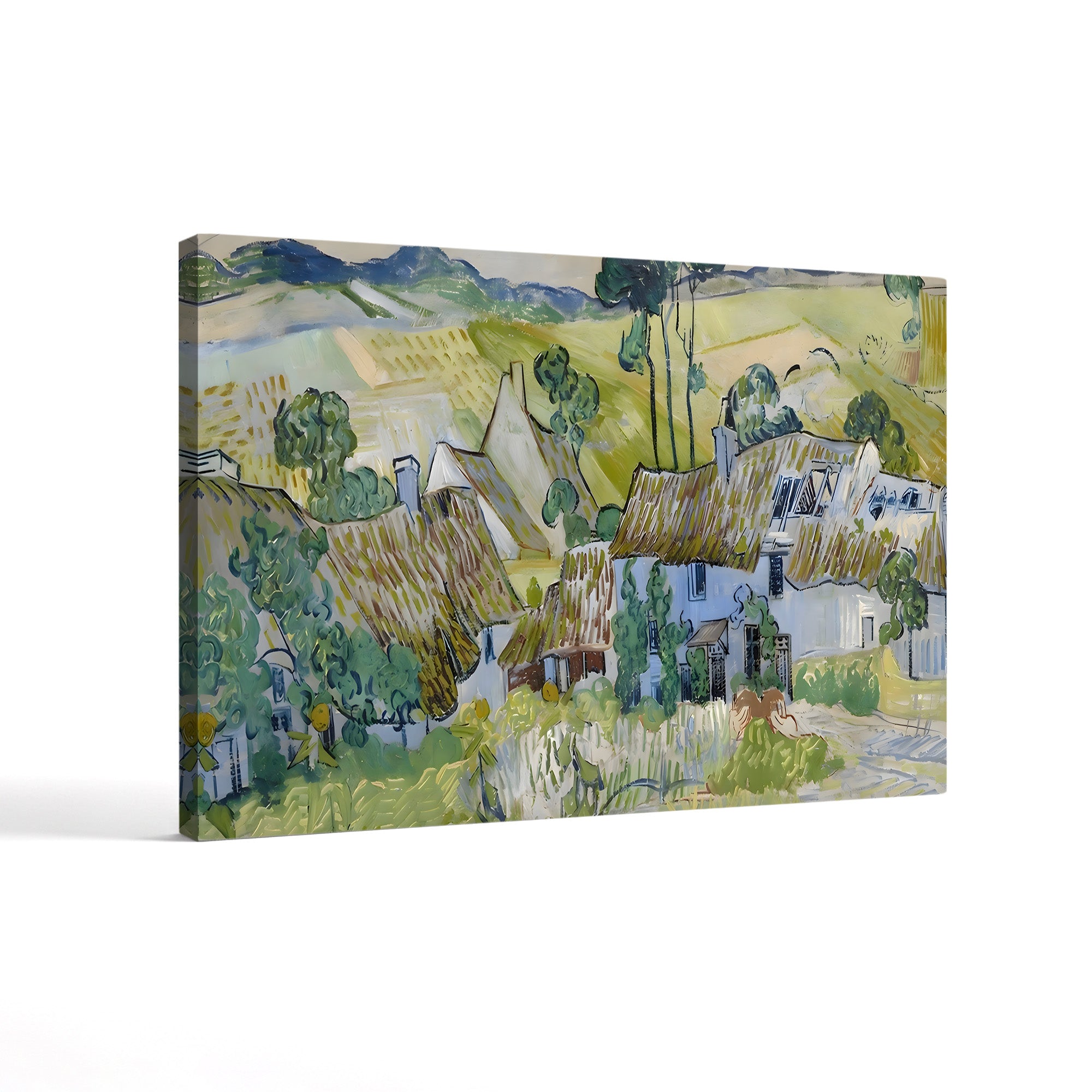 Farms Near Auvers, 1890 – Vincent van Gogh Wall Art | Post-Impressionist Landscape Canvas Print