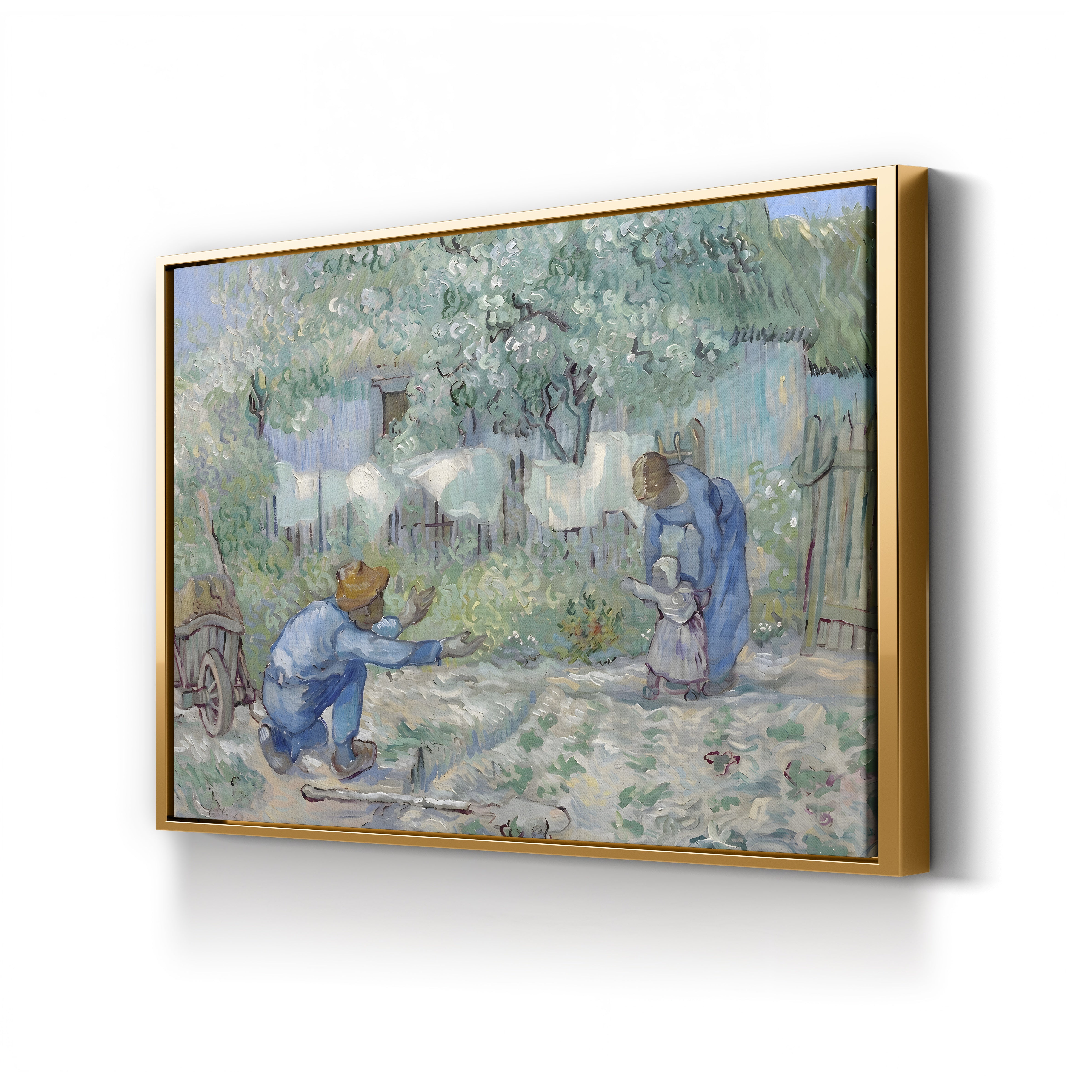 First Steps, After Millet, 1890 – Vincent van Gogh Wall Art | Post-Impressionist Saint-Rémy Canvas Print