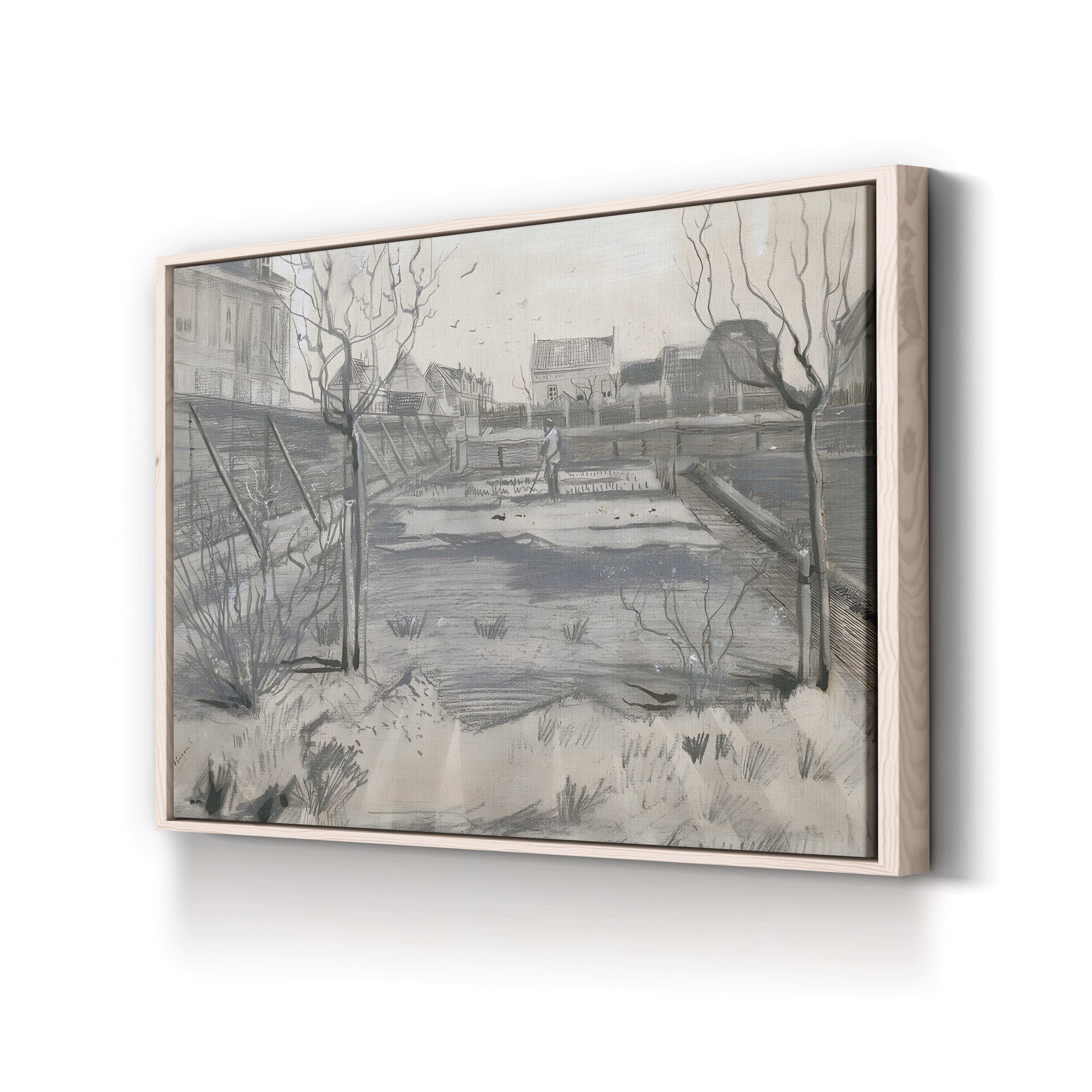 Flower Nursery on the Schenkweg in The Hague, 1882 – Vincent van Gogh Wall Art | Early Dutch Landscape Canvas Print
