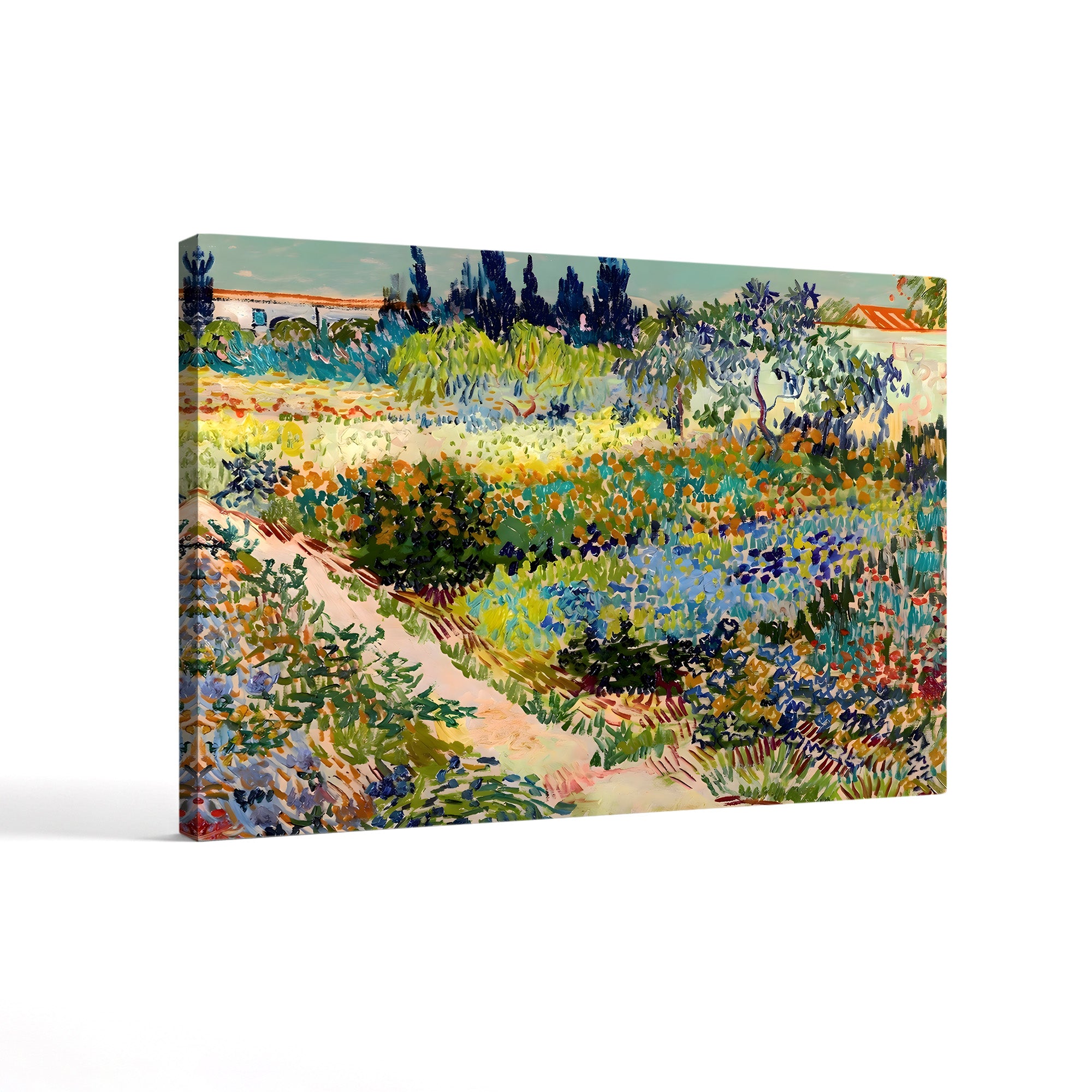 Garden at Arles, 1888 – Vincent van Gogh Wall Art | Post-Impressionist Garden Canvas Print