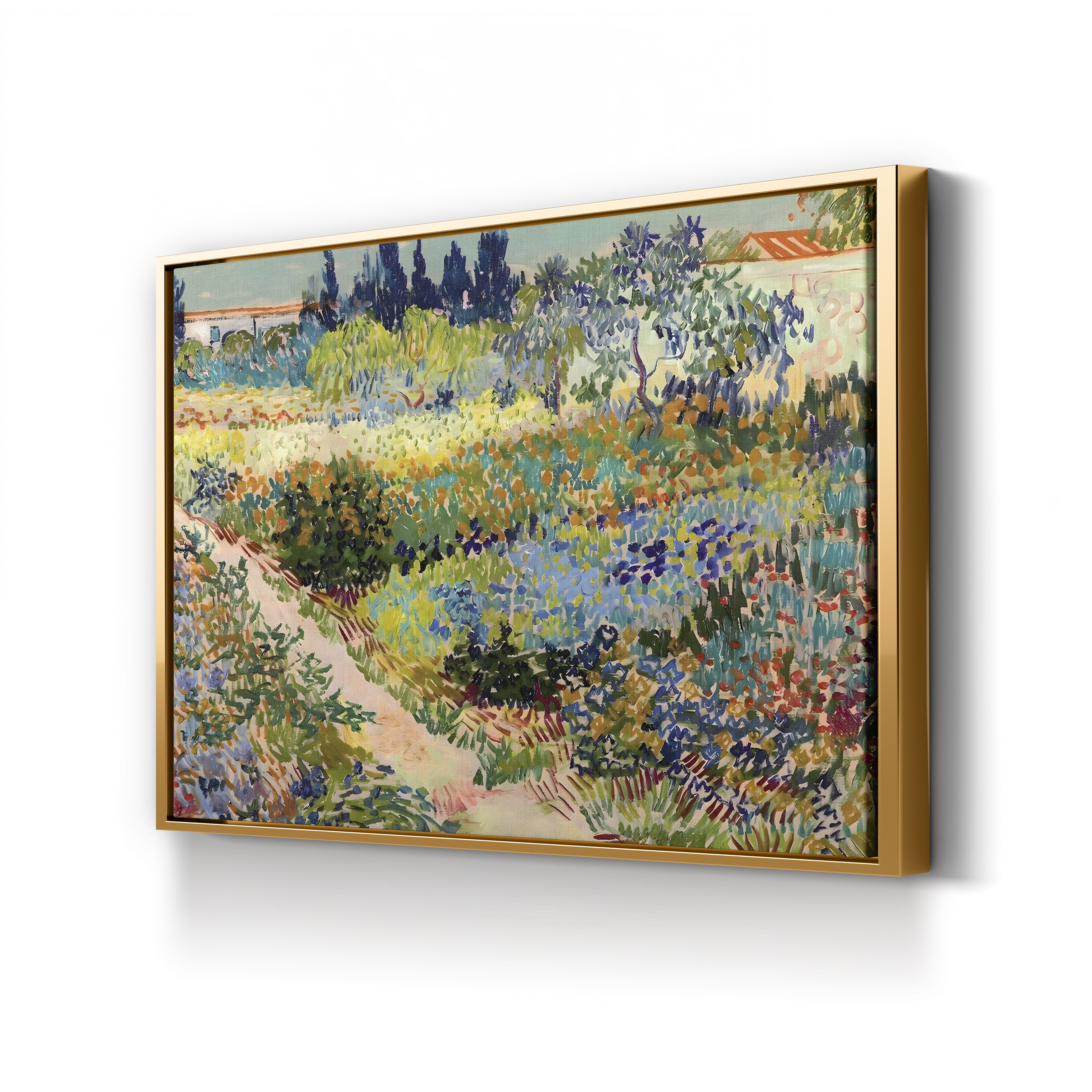 Garden at Arles, 1888 – Vincent van Gogh Wall Art | Post-Impressionist Garden Canvas Print