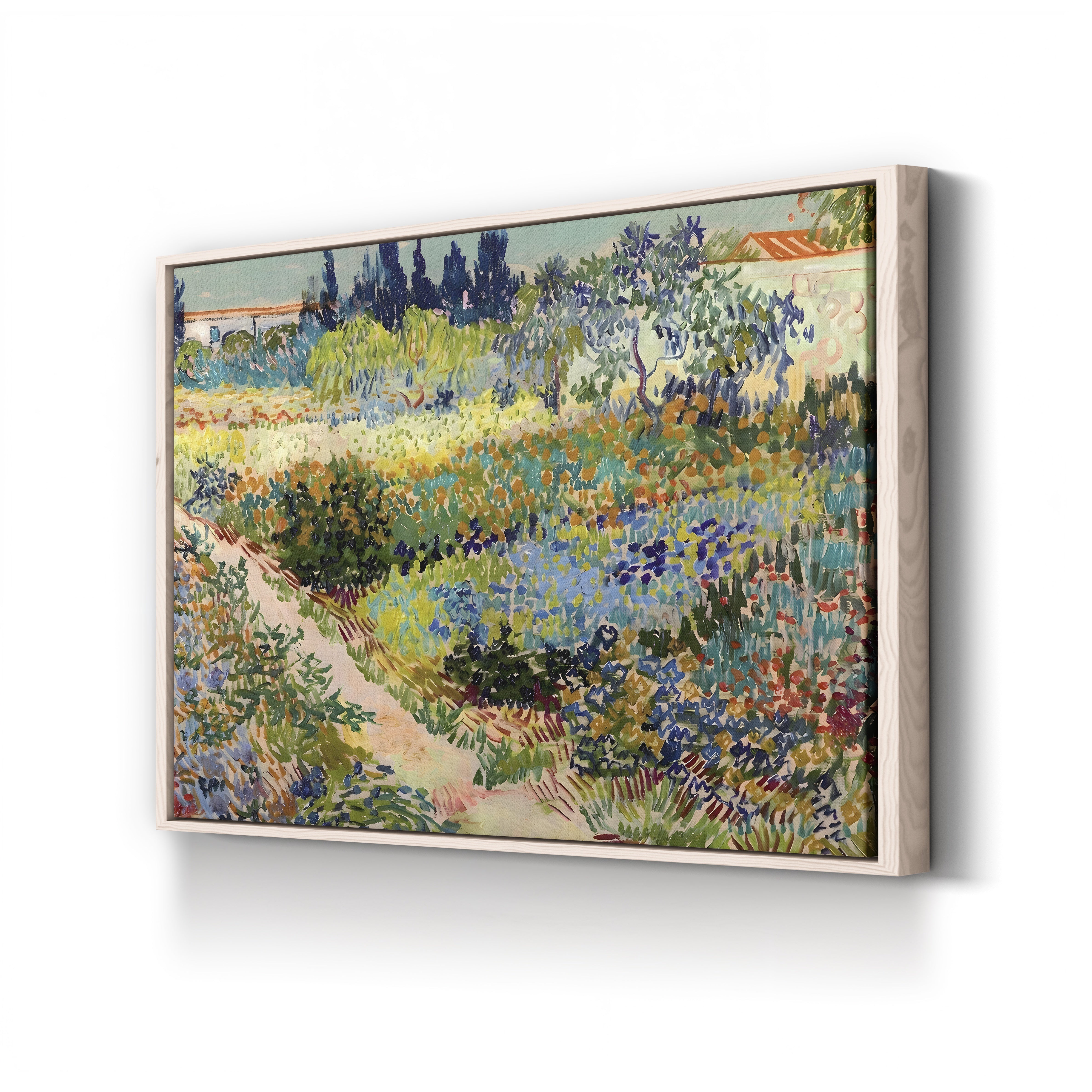 Garden at Arles, 1888 – Vincent van Gogh Wall Art | Post-Impressionist Garden Canvas Print