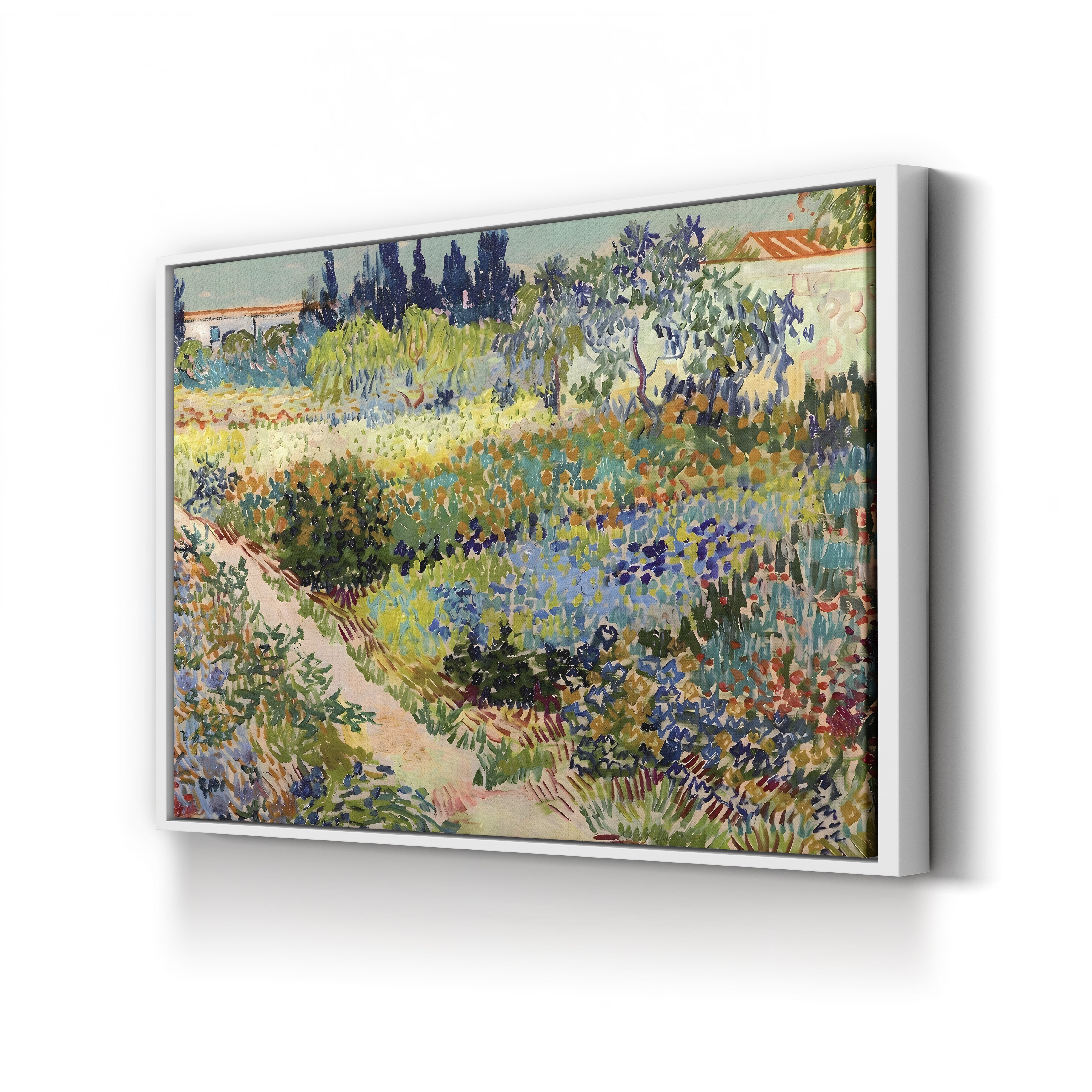 Garden at Arles, 1888 – Vincent van Gogh Wall Art | Post-Impressionist Garden Canvas Print