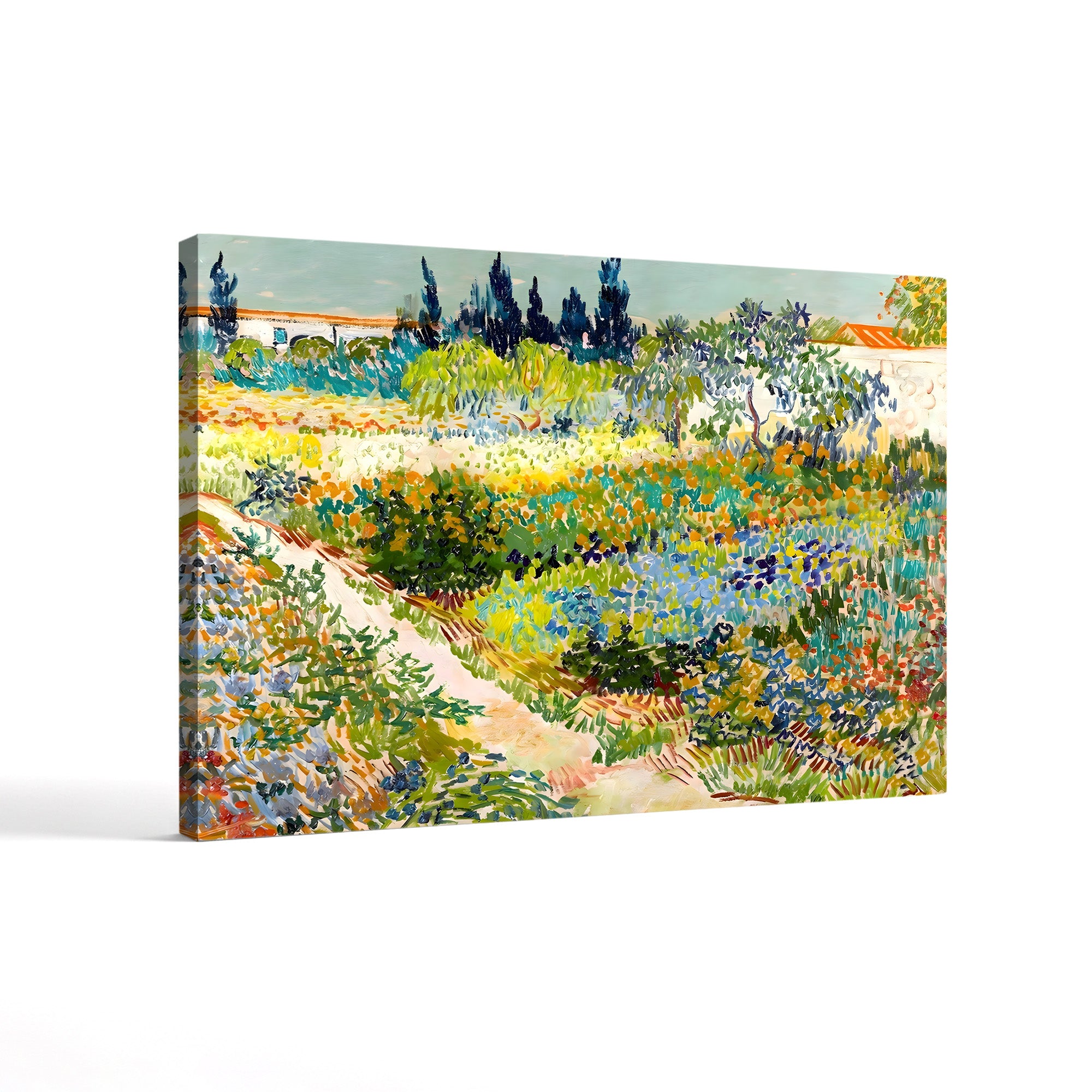 Garden at Arles, 1888 – Vincent van Gogh Wall Art | Post-Impressionist Garden Canvas Print