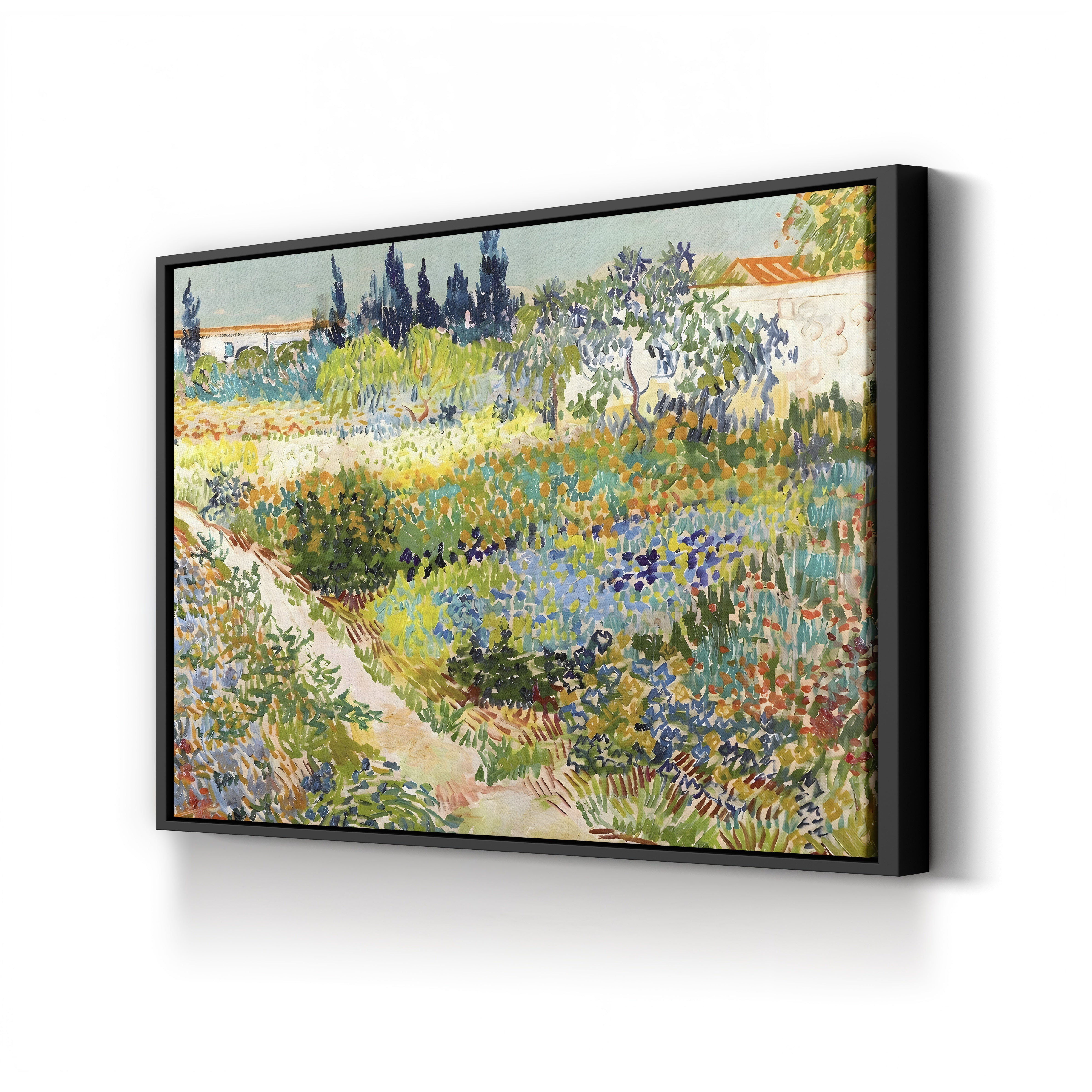 Garden at Arles, 1888 – Vincent van Gogh Wall Art | Post-Impressionist Garden Canvas Print