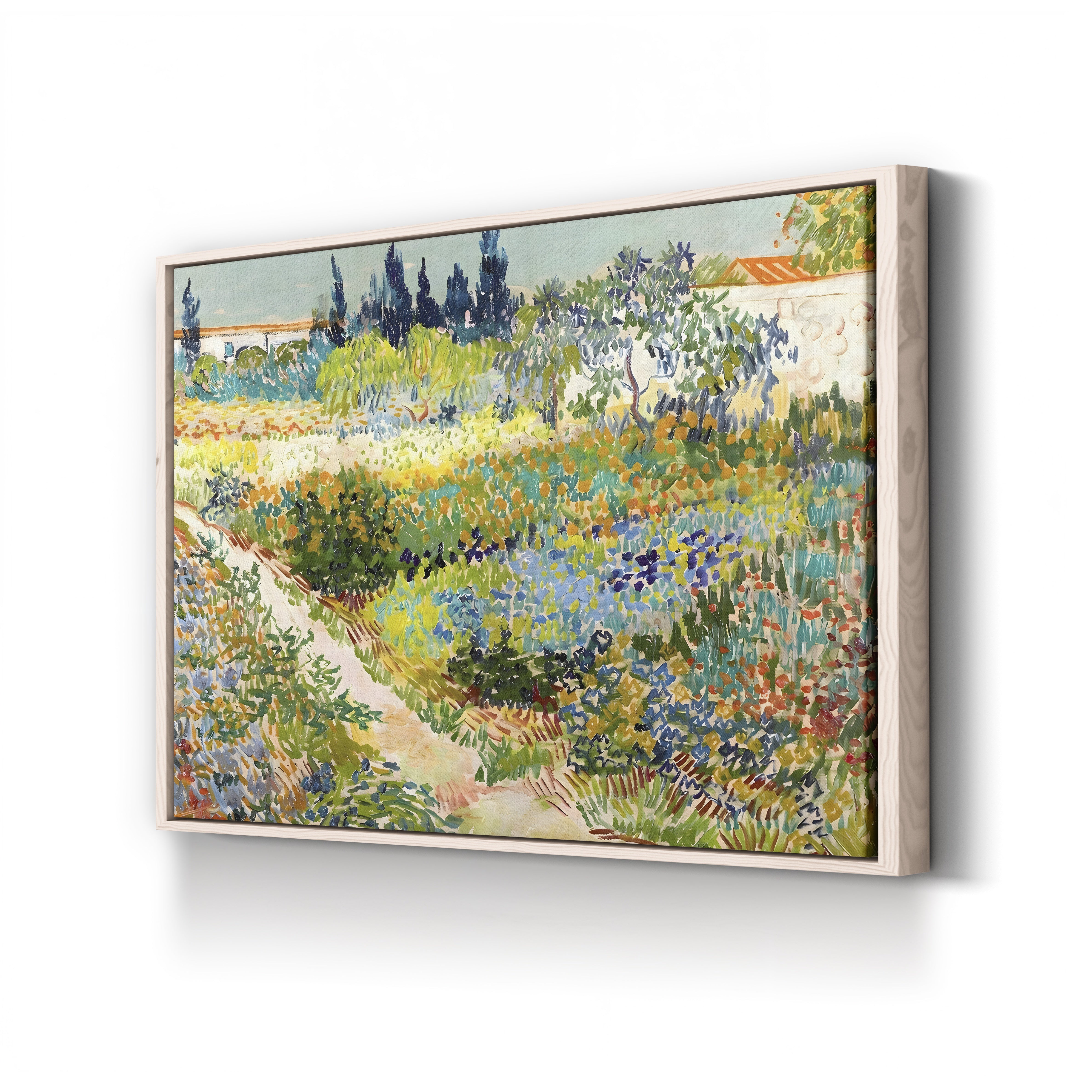 Garden at Arles, 1888 – Vincent van Gogh Wall Art | Post-Impressionist Garden Canvas Print