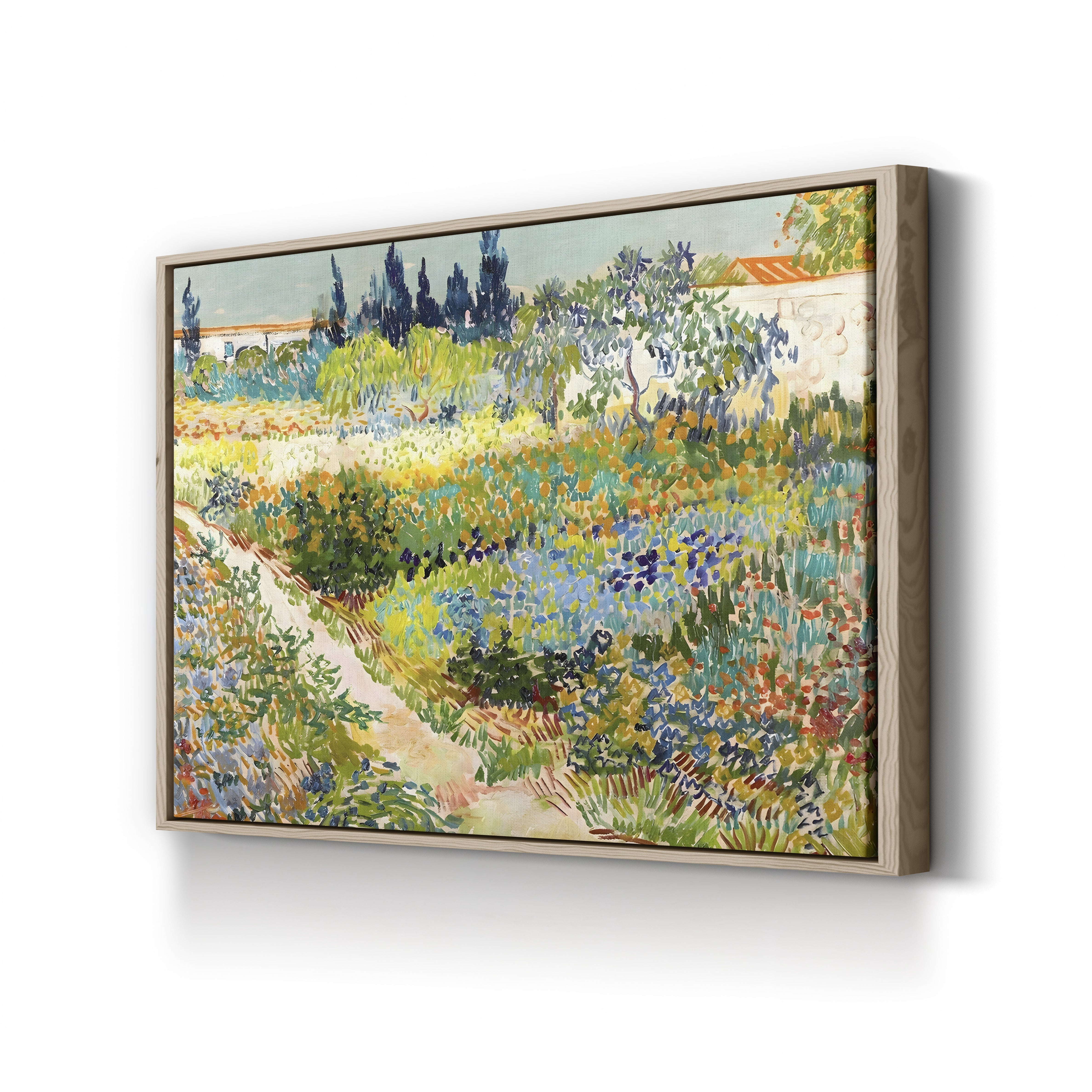 Garden at Arles, 1888 – Vincent van Gogh Wall Art | Post-Impressionist Garden Canvas Print
