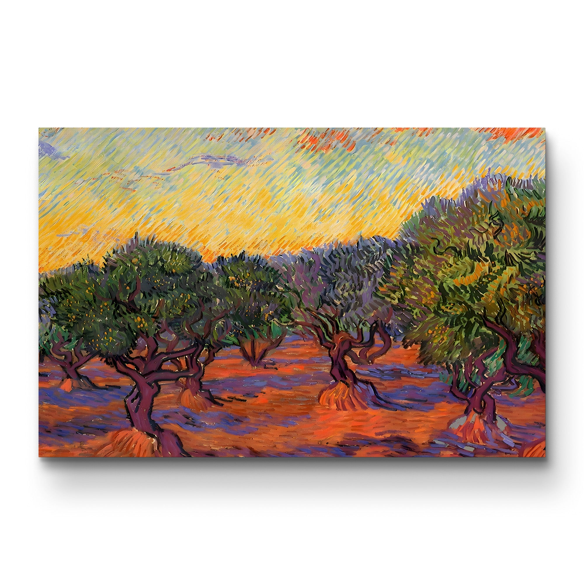 Grove of Olive Trees, 1889 – Vincent van Gogh Wall Art | Post-Impressionist Saint-Rémy Landscape Canvas Print
