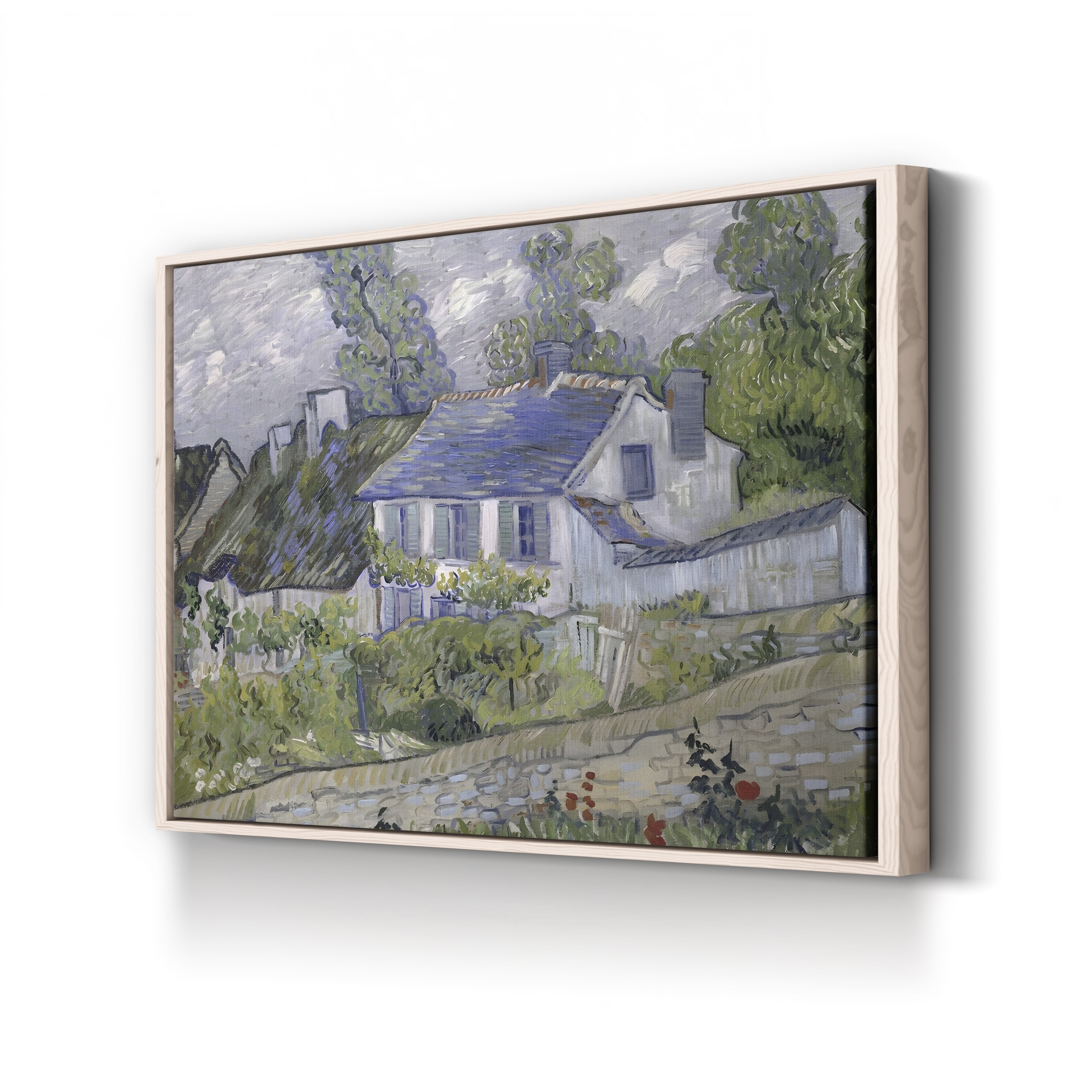 Houses at Auvers, 1890 – Vincent van Gogh Wall Art | Post-Impressionist Village Canvas Print