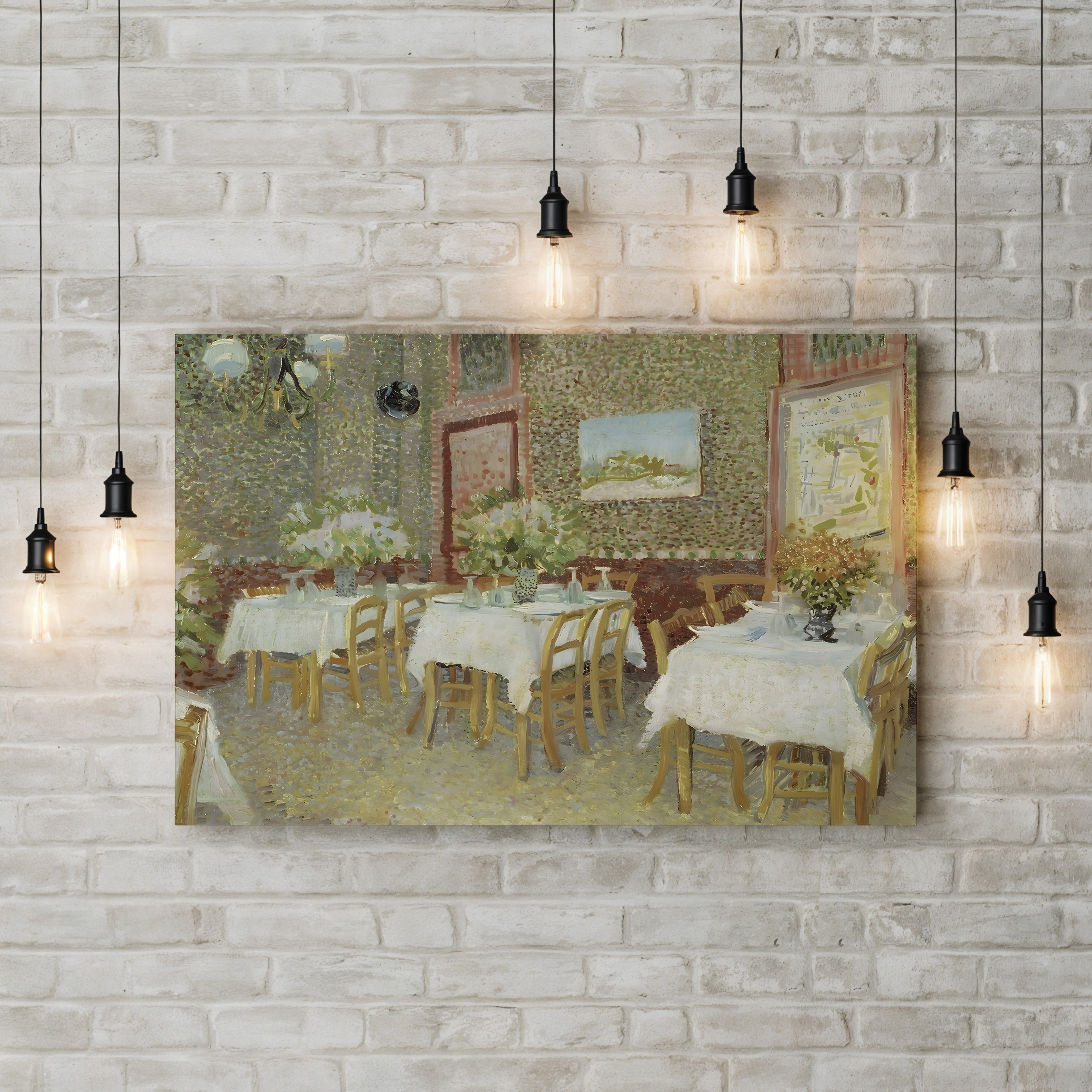 Interior of a Restaurant, 1887 – Vincent van Gogh Wall Art | Post-Impressionist Interior Canvas Print