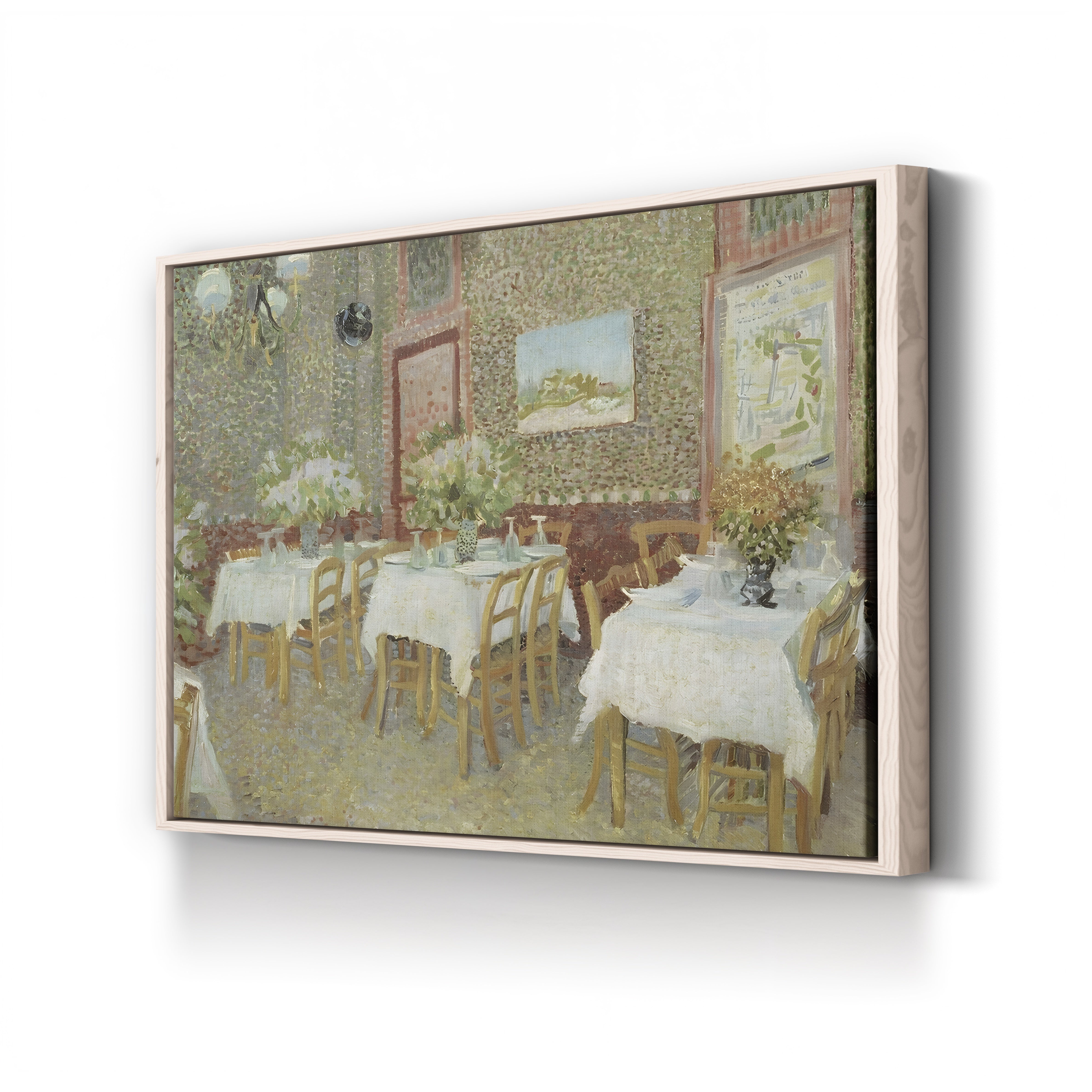 Interior of a Restaurant, 1887 – Vincent van Gogh Wall Art | Post-Impressionist Interior Canvas Print