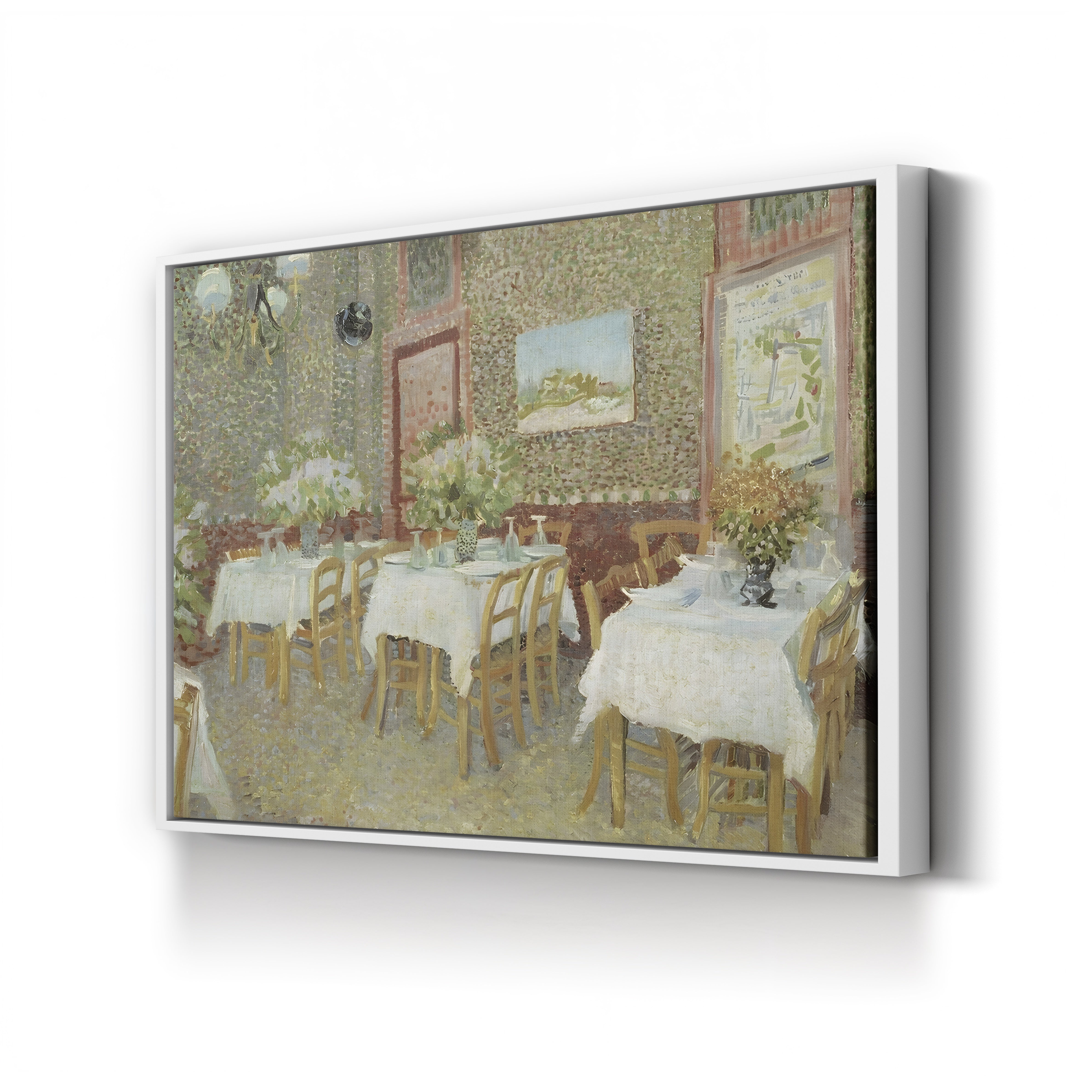 Interior of a Restaurant, 1887 – Vincent van Gogh Wall Art | Post-Impressionist Interior Canvas Print